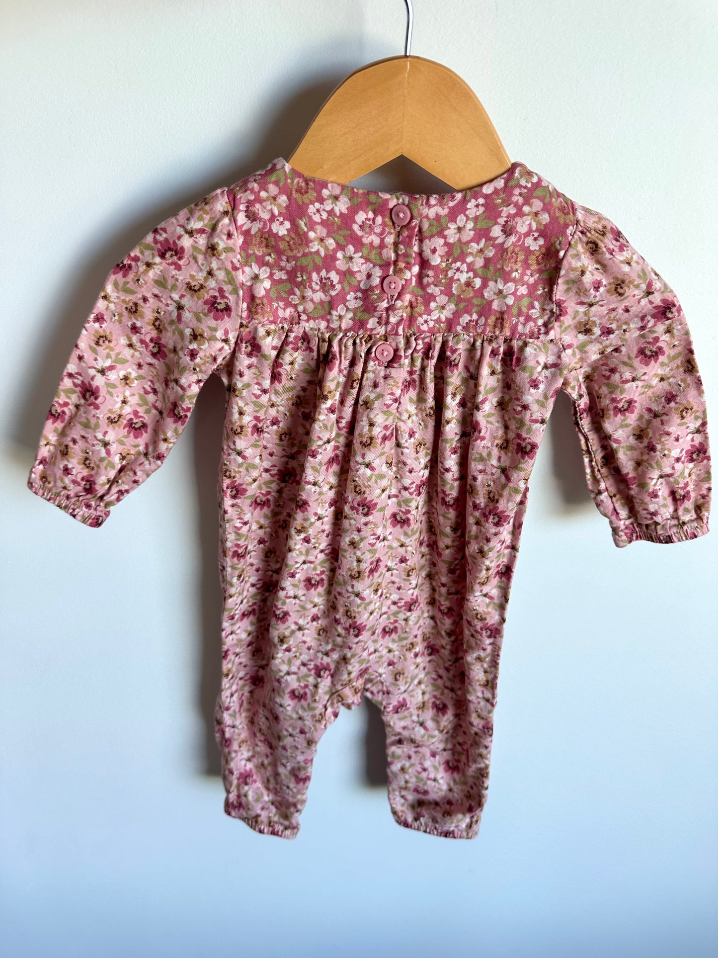 Pink Floral Jumpsuit / 6m
