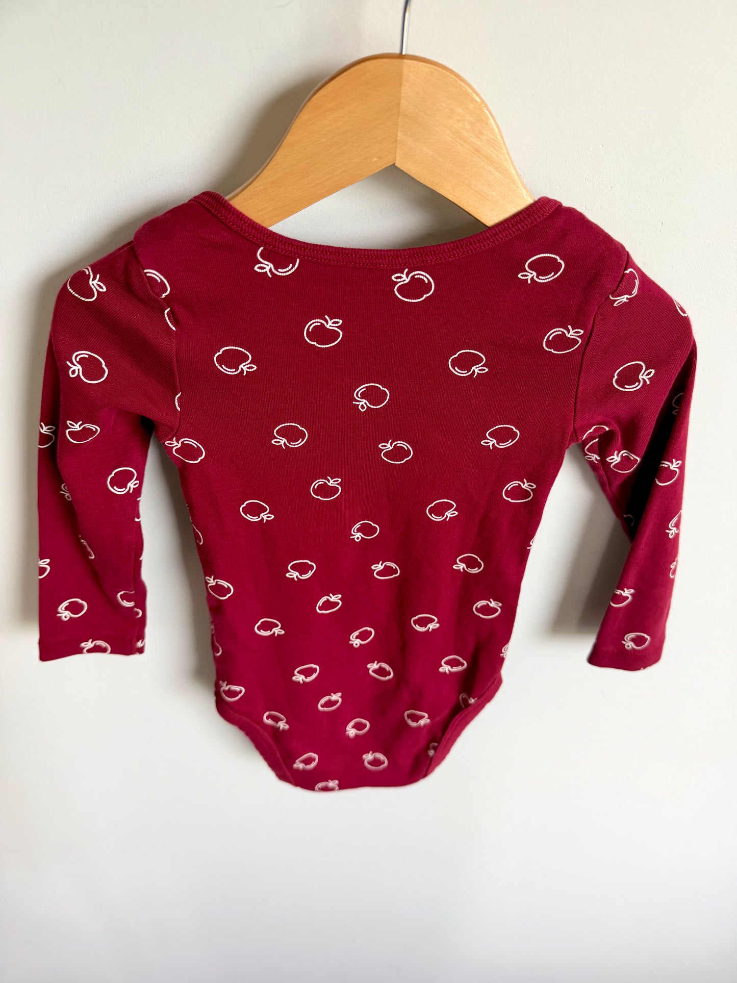 Apple Long Sleeve Bodysuit / 18-24m