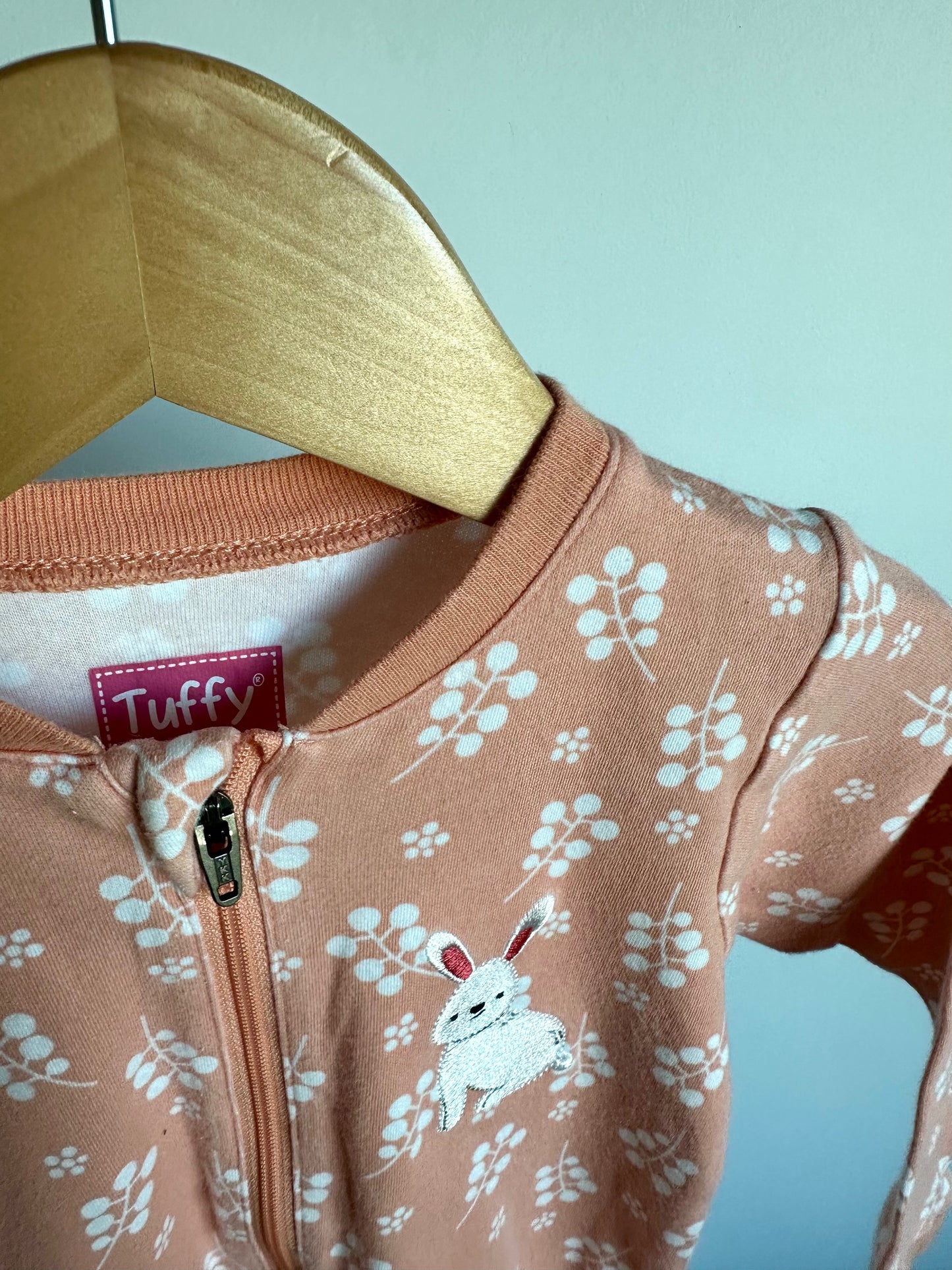 Peach Bunny Sleeper / 12m