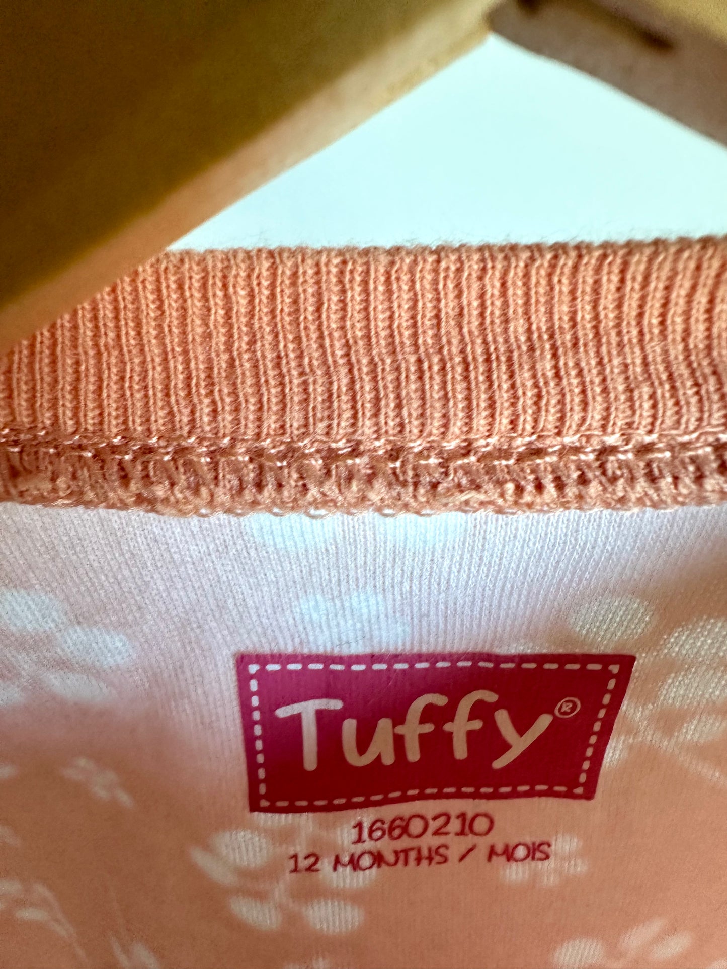 Peach Bunny Sleeper / 12m