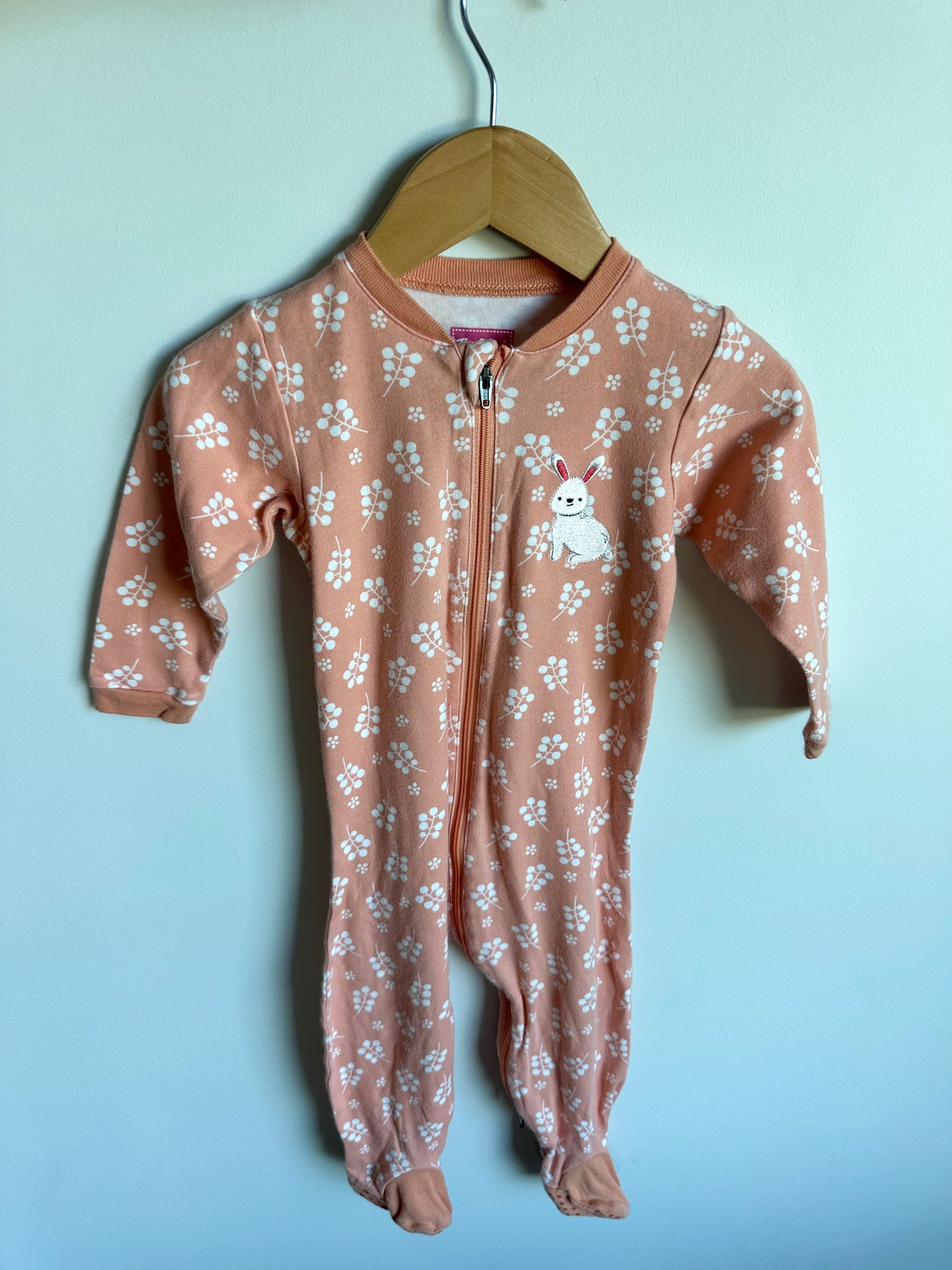 Peach Bunny Sleeper / 12m