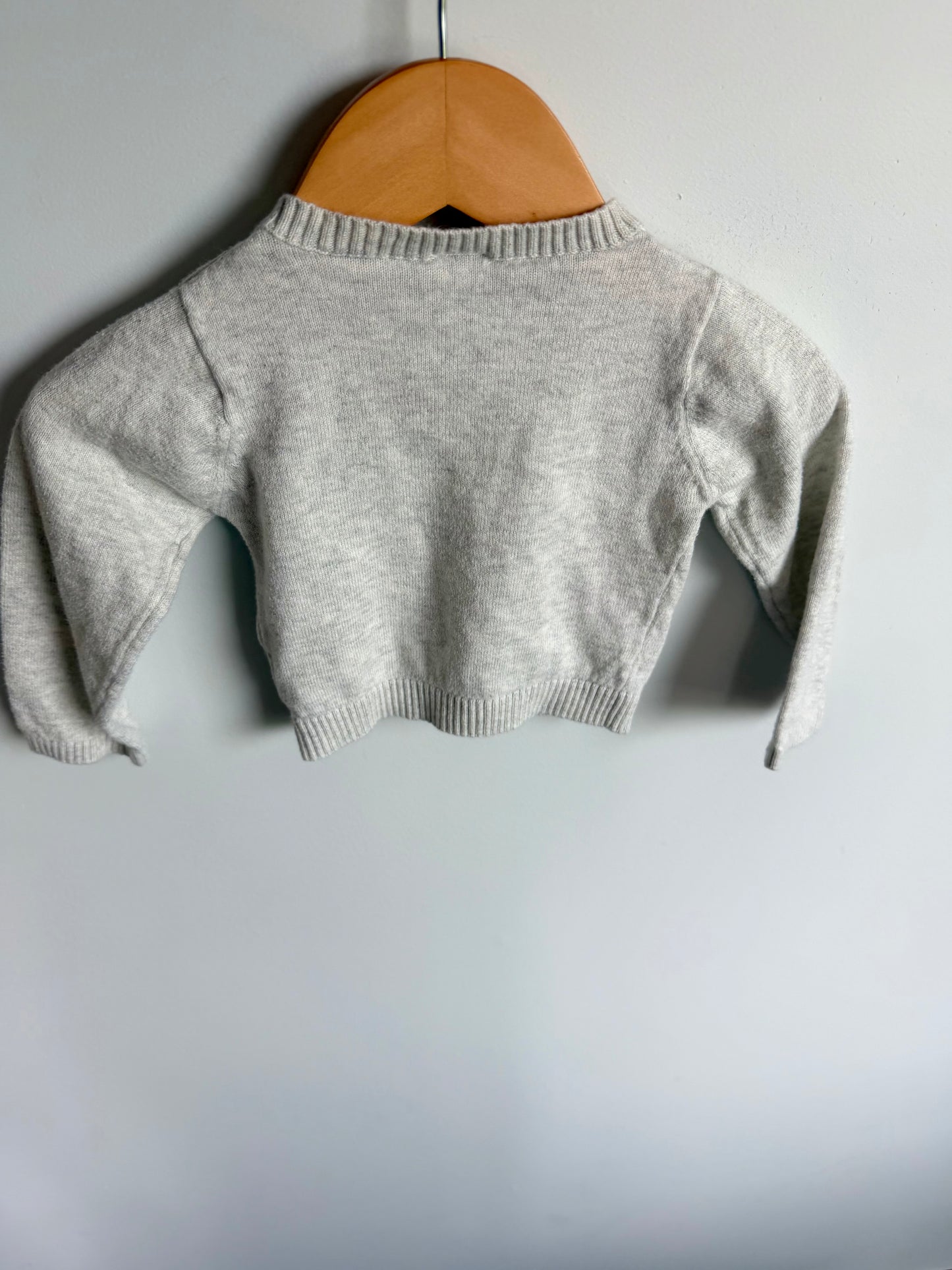 Grey Cardigan / 12m