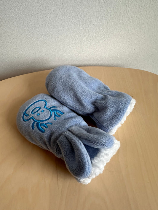 Blue Reindeer Mittens / 6-12m