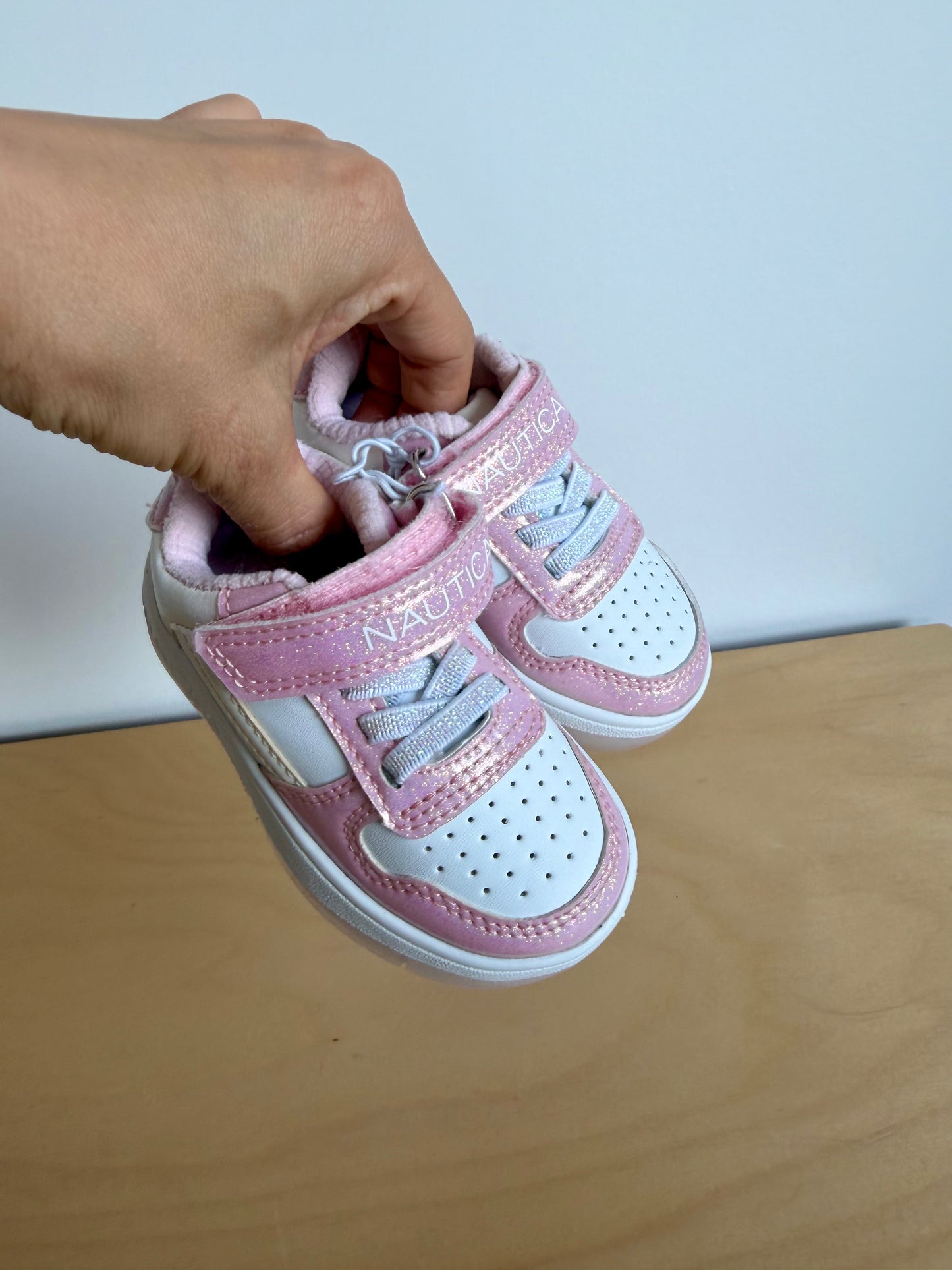 Pink Shimmer Velcro Shoes (With tags) / Size 5 Toddler