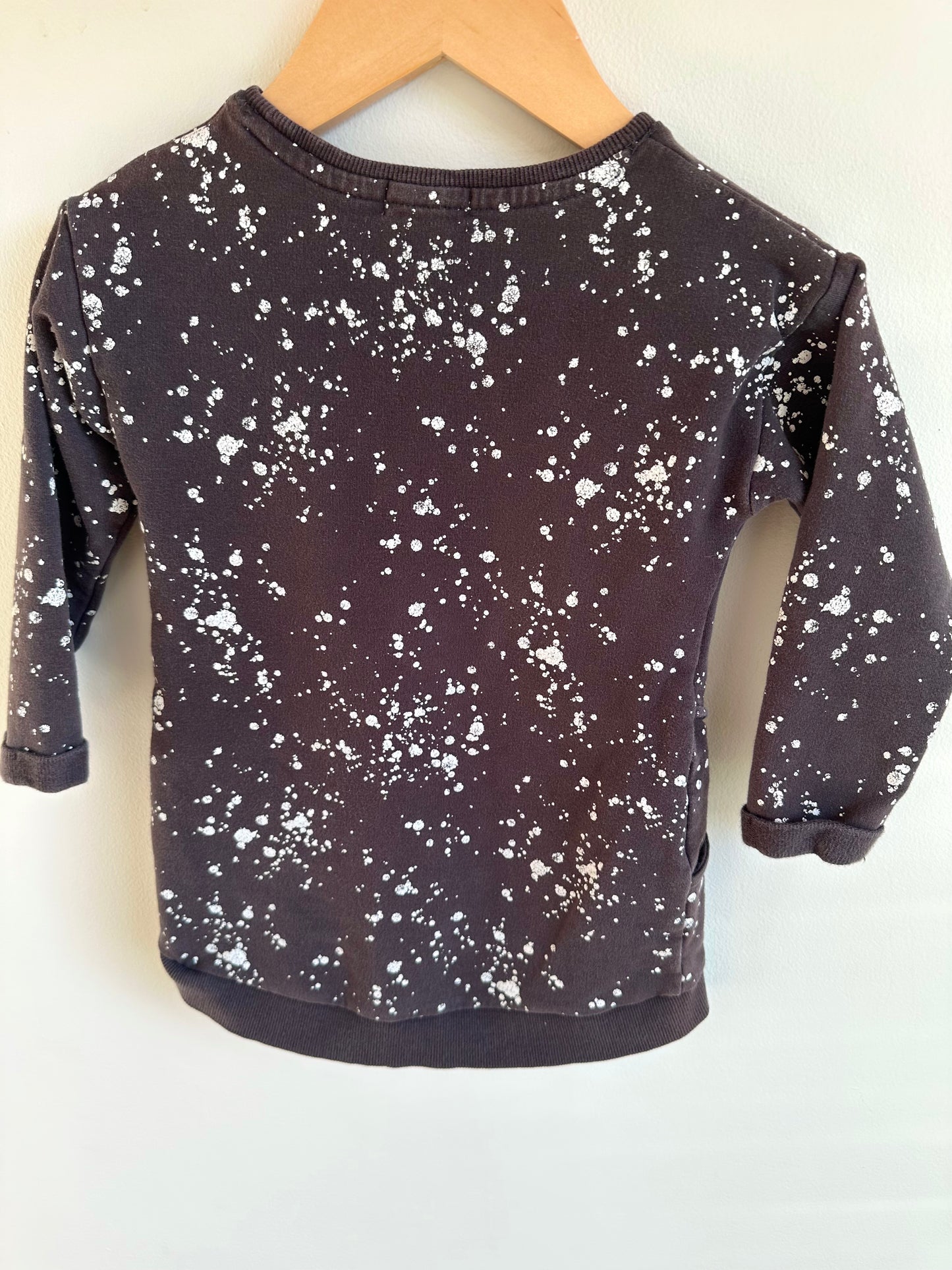 Miles Baby Splatter Long Sweater with Pockets / 2T