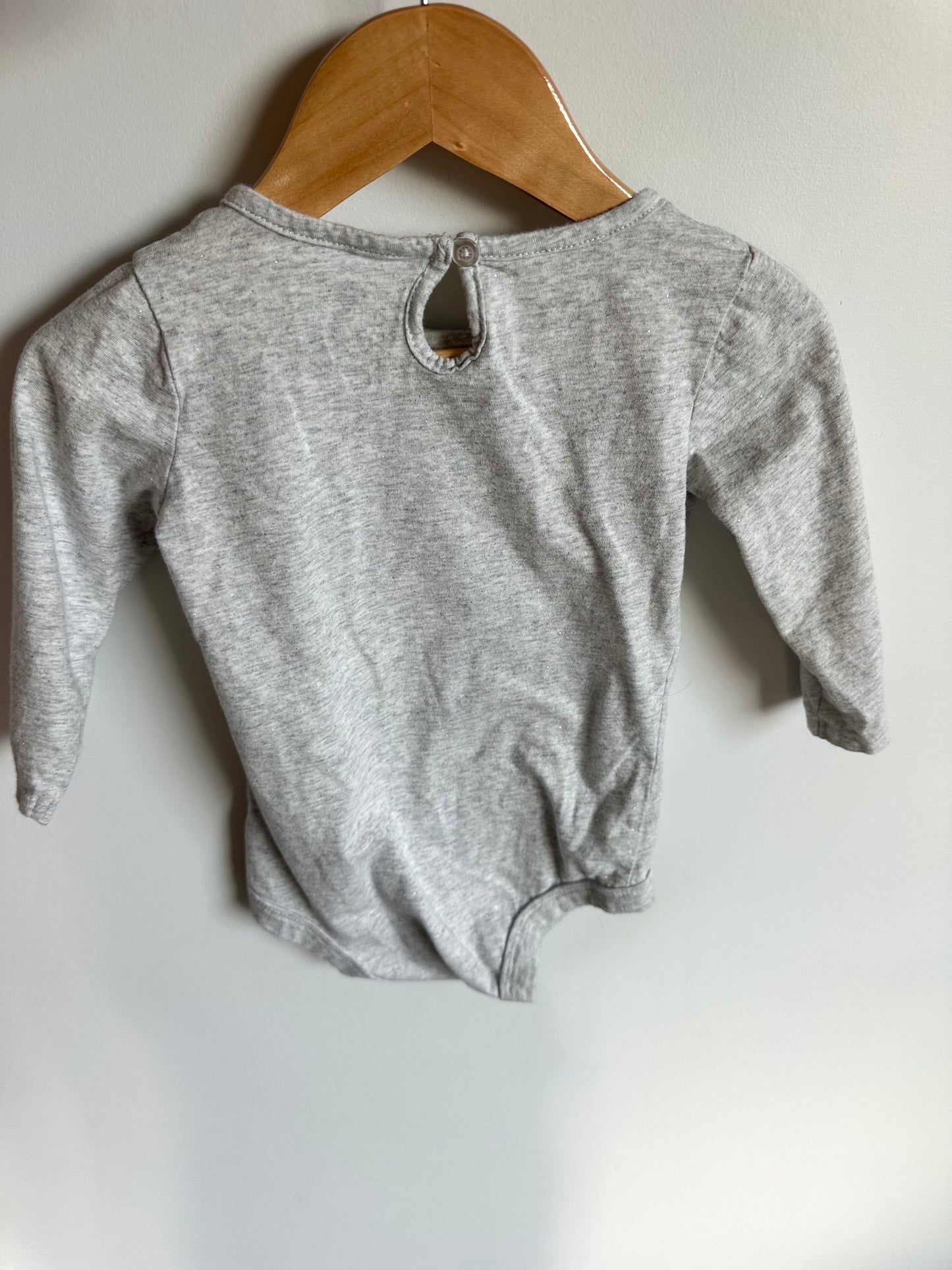 Grey Shimmer Bodysuit / 18-24m