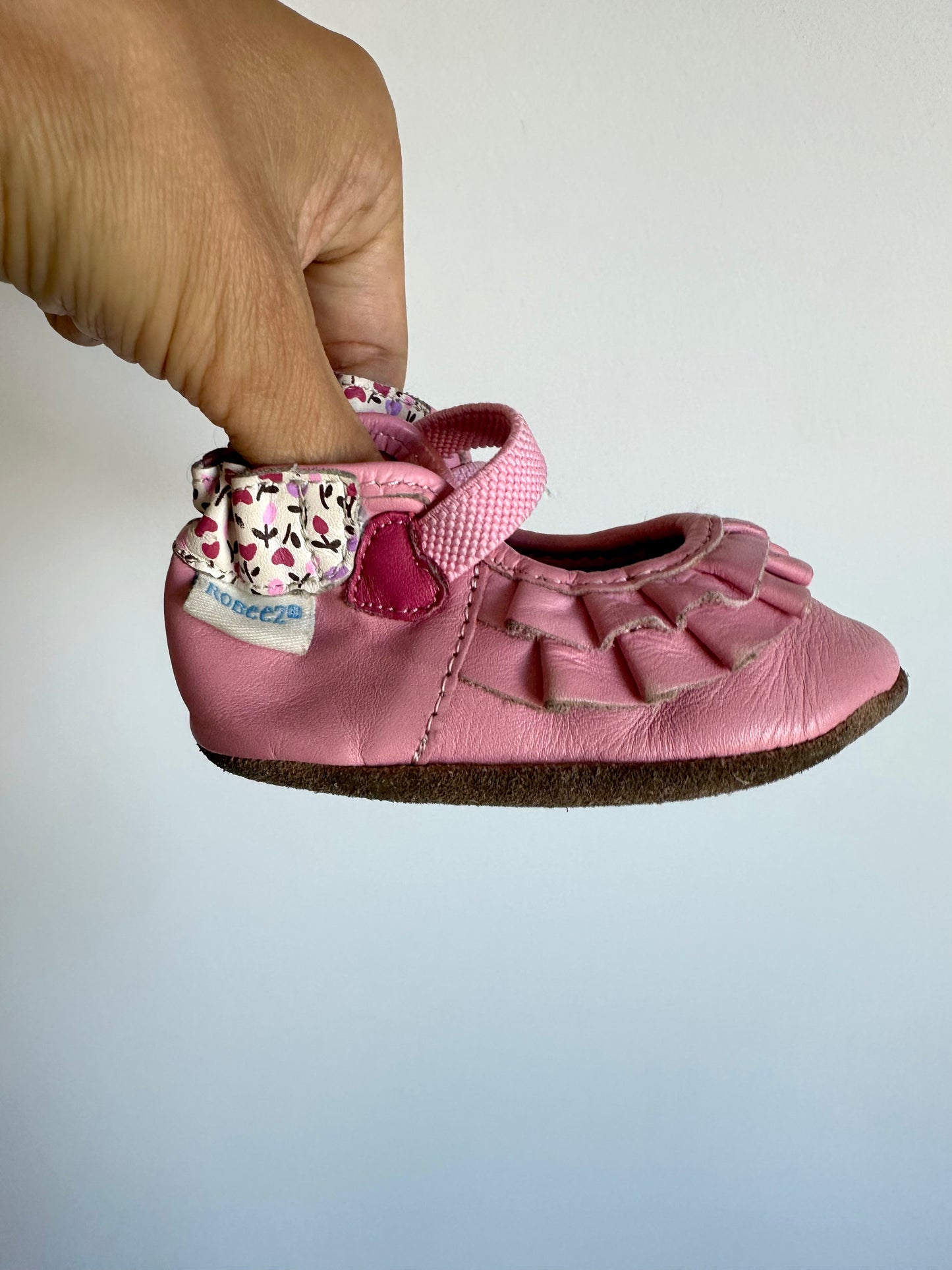 Pink Ruffle Soft Sole Shoes / 0-6m