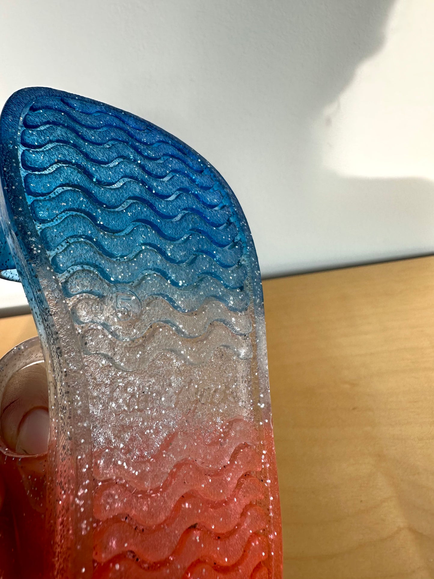 Jelly Orange + Blue Sandals / Size 5 Toddler