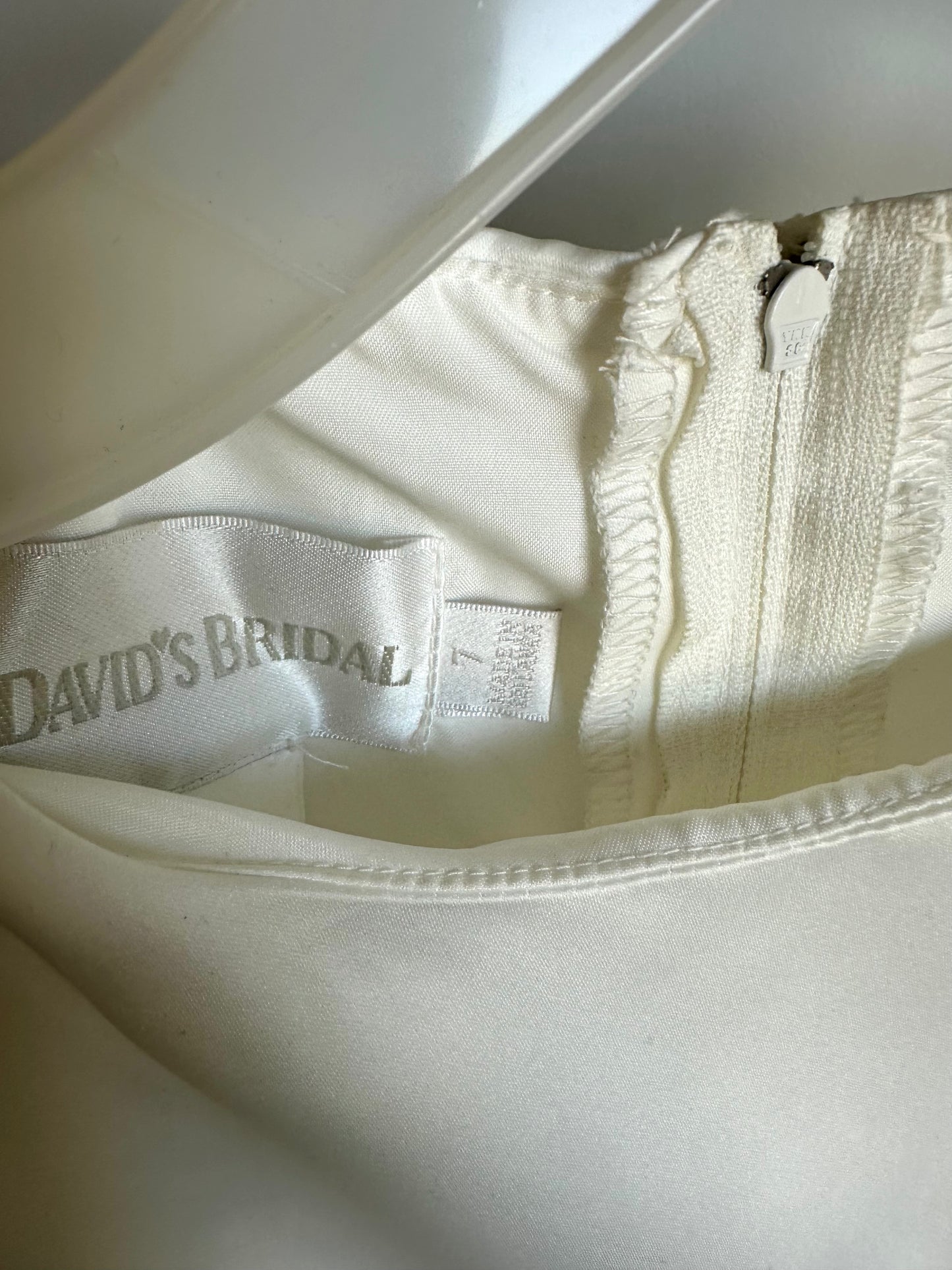 David's Bridal White Tulle Dress / 7 years