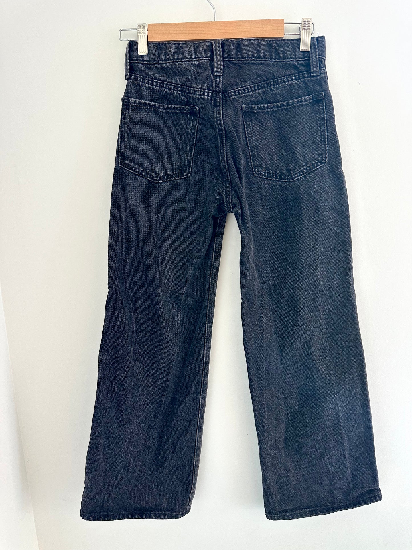 Black High-Rise Wide Leg Jeans / 12 years
