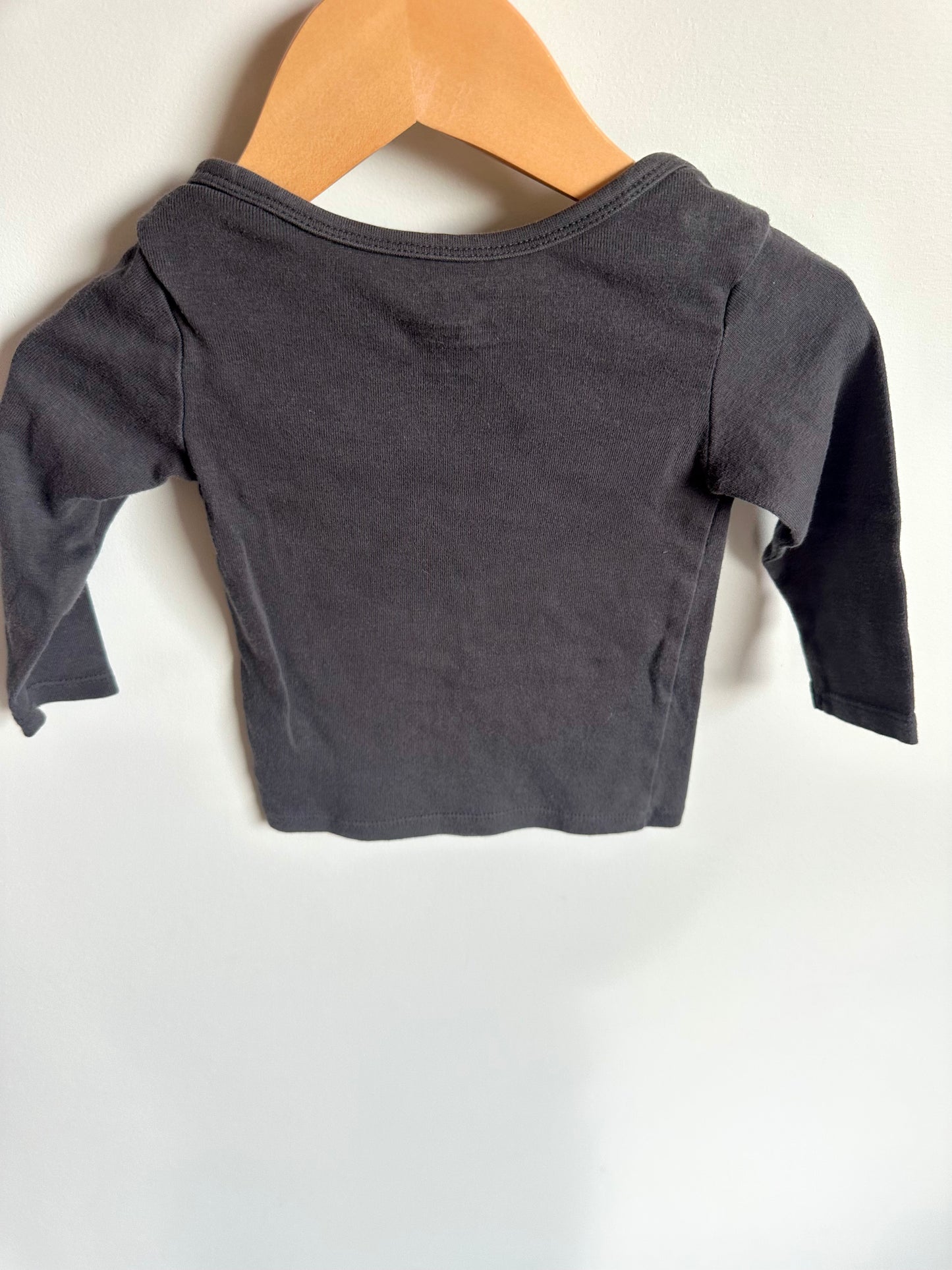 Charcoal Long Sleeve Top / 6-9m