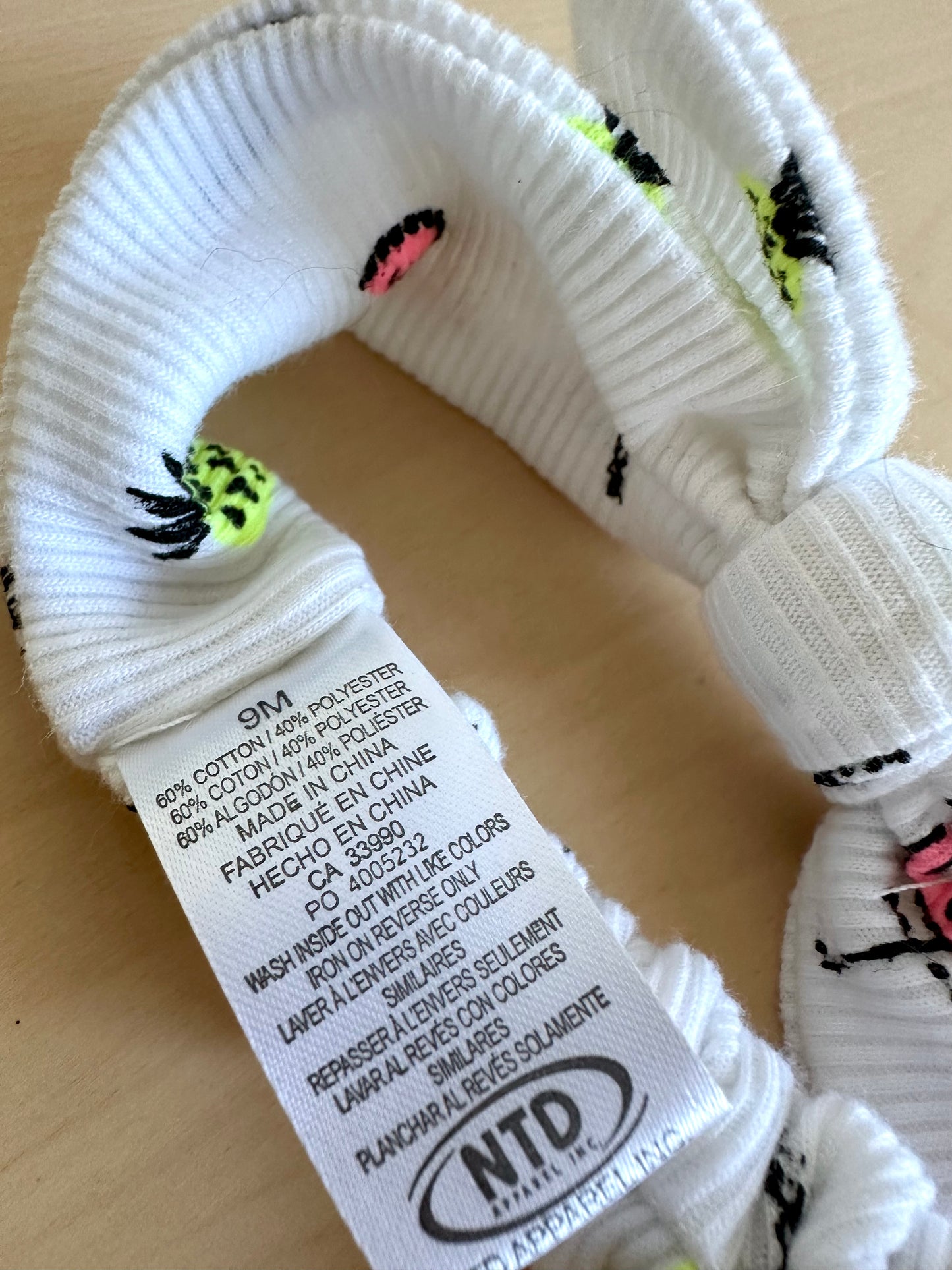 Pineapple Ribbed Headband / 9m