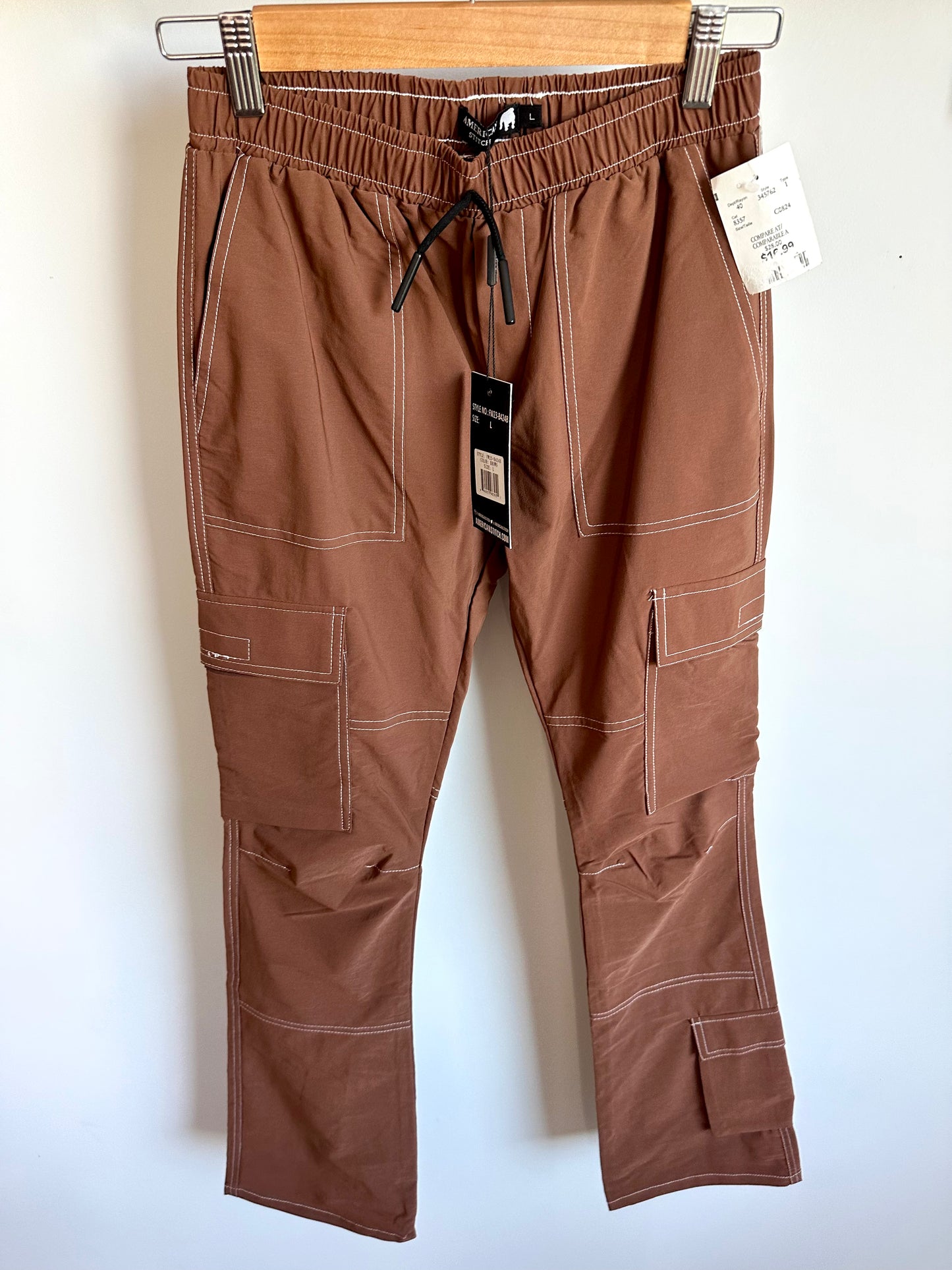 Brown Slight Flare Cargo Pants (With Tags) / 12-14 years