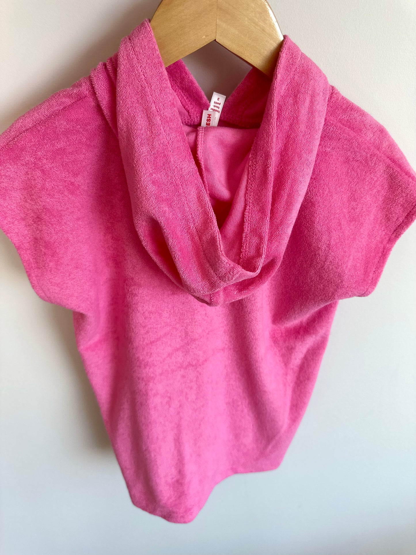 Pink Hooded Swim Poncho / 3T