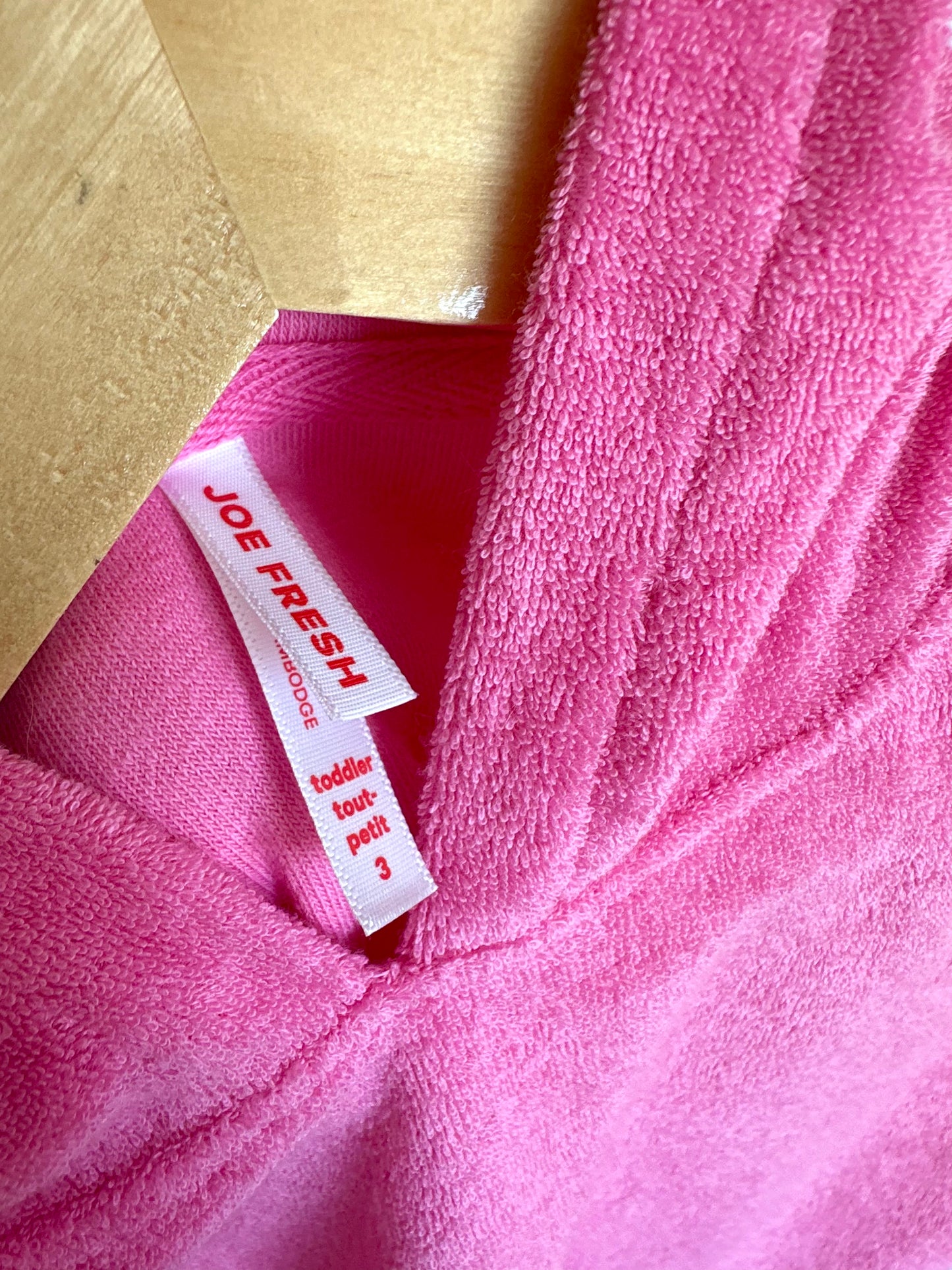 Pink Hooded Swim Poncho / 3T