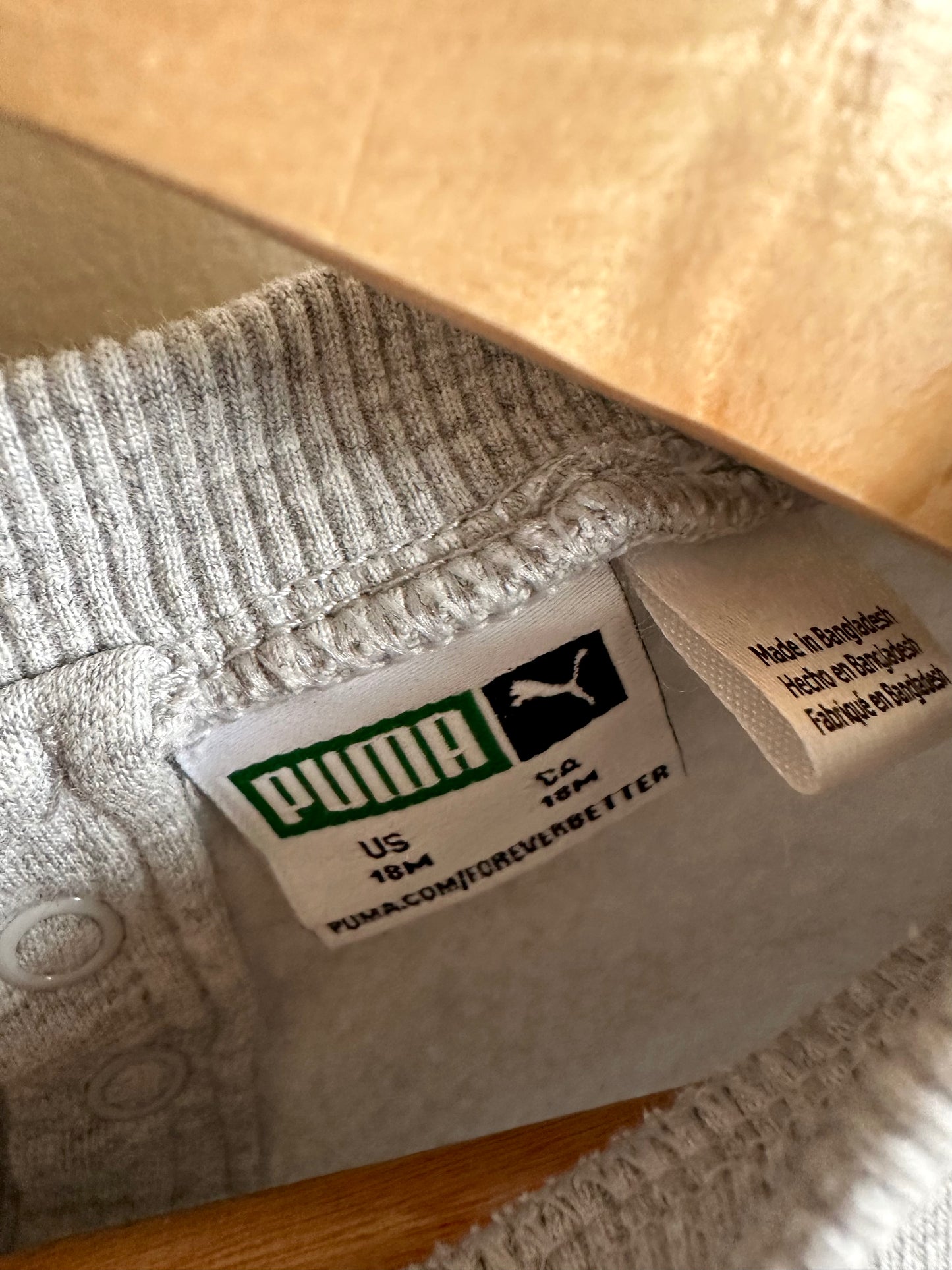 Grey Puma Crewneck + Jogger Set / 18m