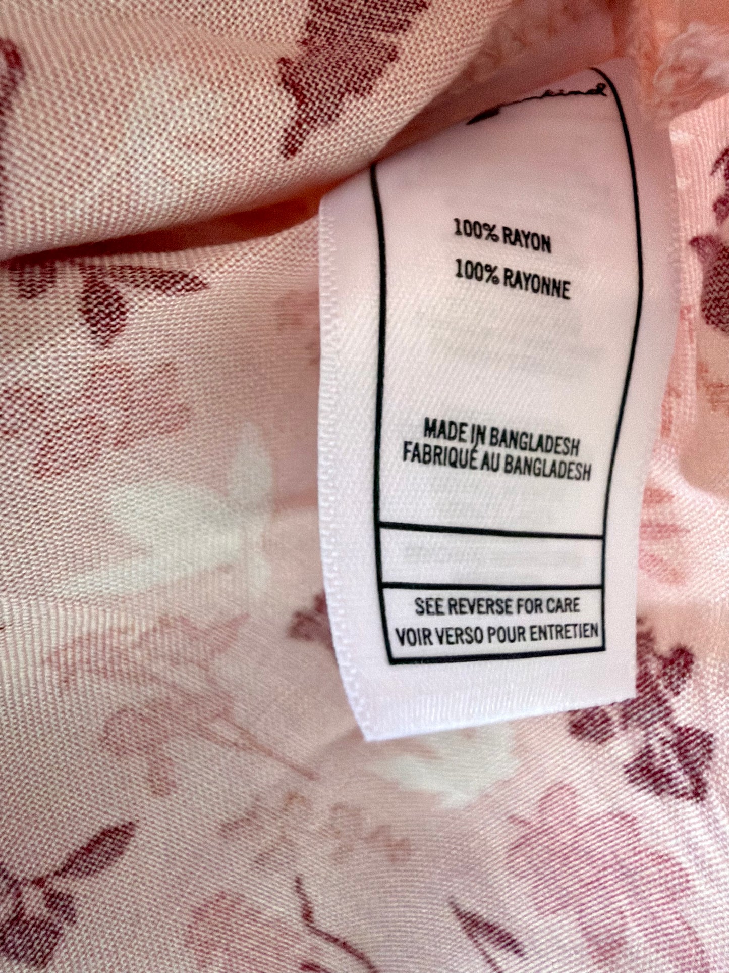 7 For All Mankind Blush Floral Long Sleeve / 18m