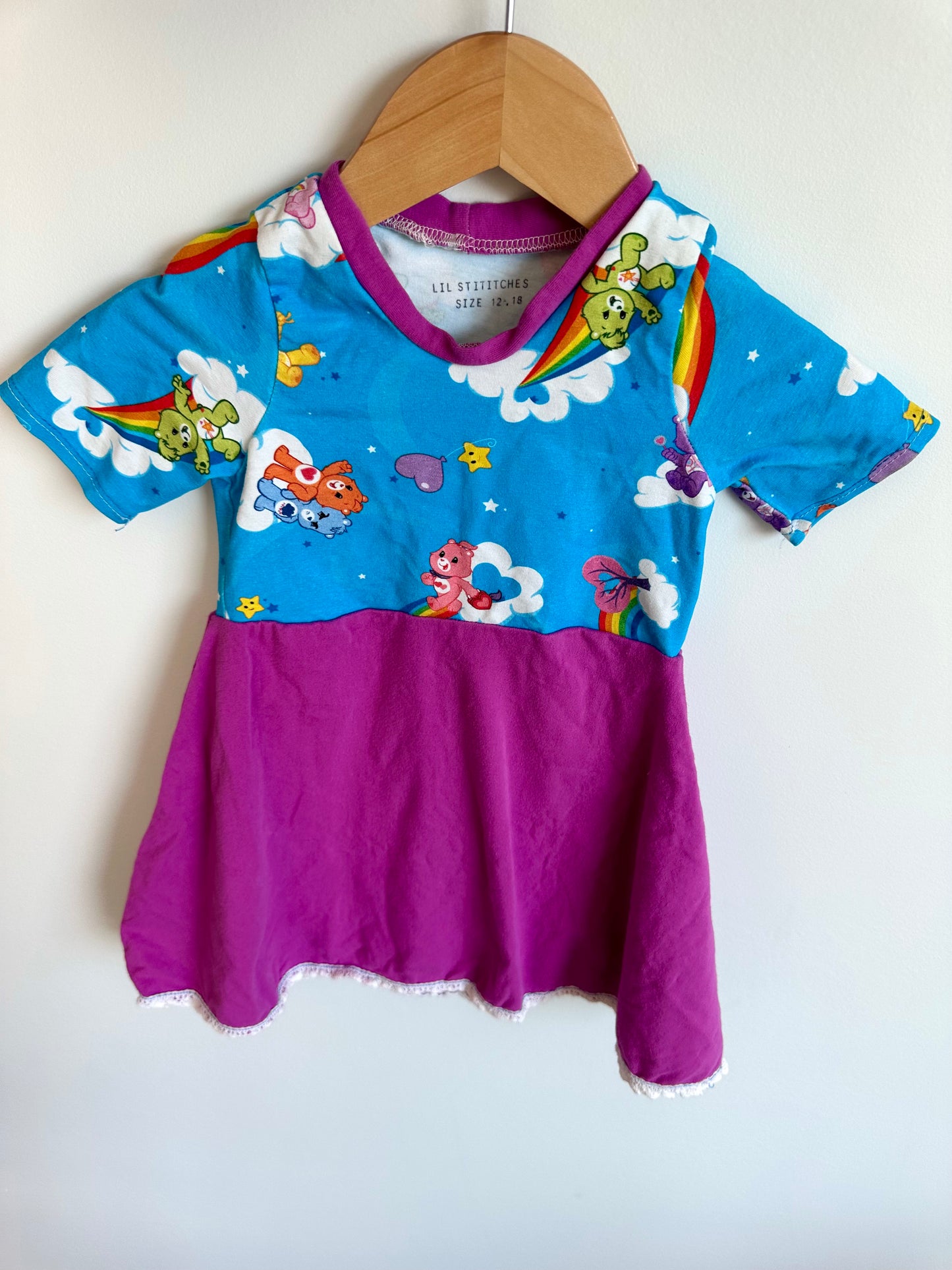 Care Bear Handcrafted Dress / 12-18m