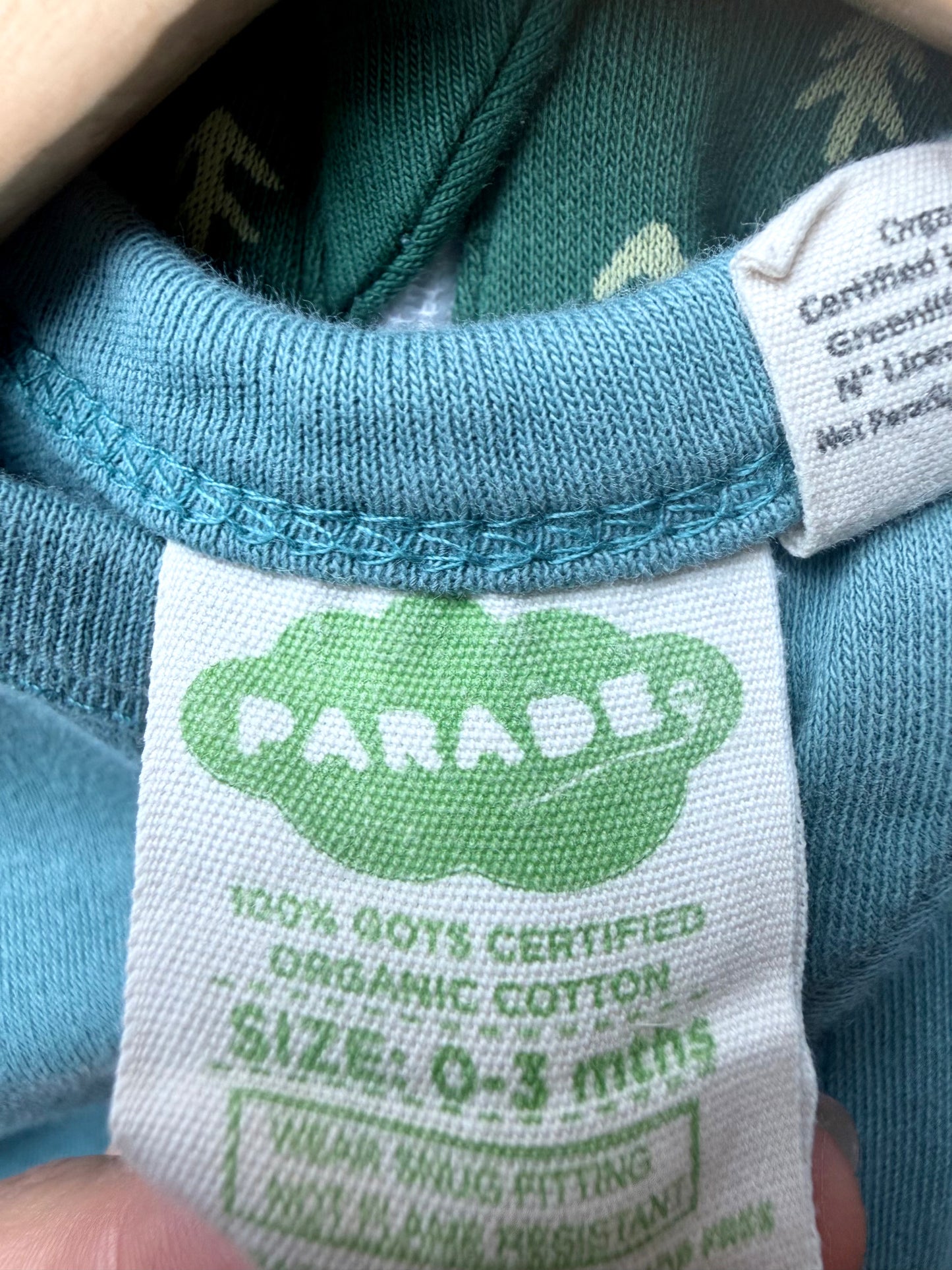 Parade Teal Short Sleeve Sleeper / 0-3m