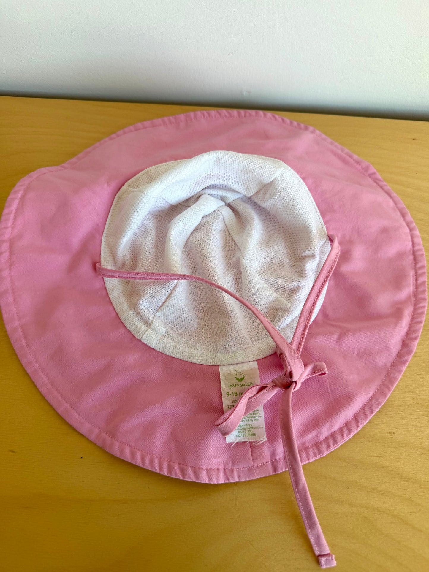 Green Sprouts Pink Bucket Strap Hat / 9-18m