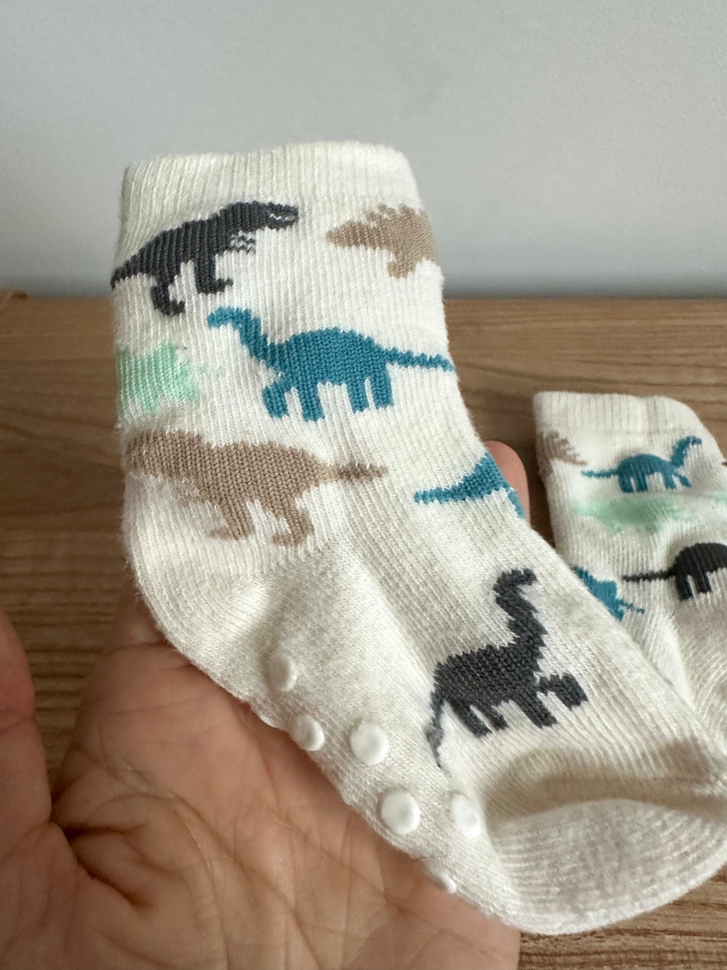 Grippy Dino Socks / 6m?