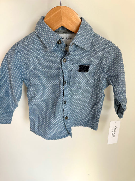 CK Blue Dress Shirt (With Tags) / 12m