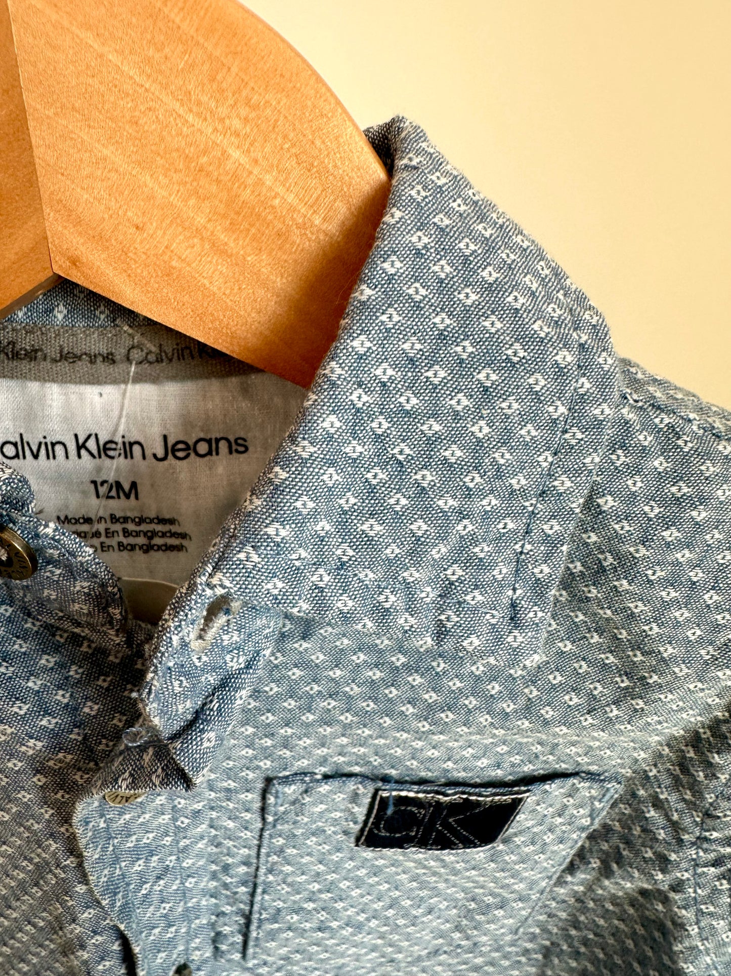 CK Blue Dress Shirt (With Tags) / 12m