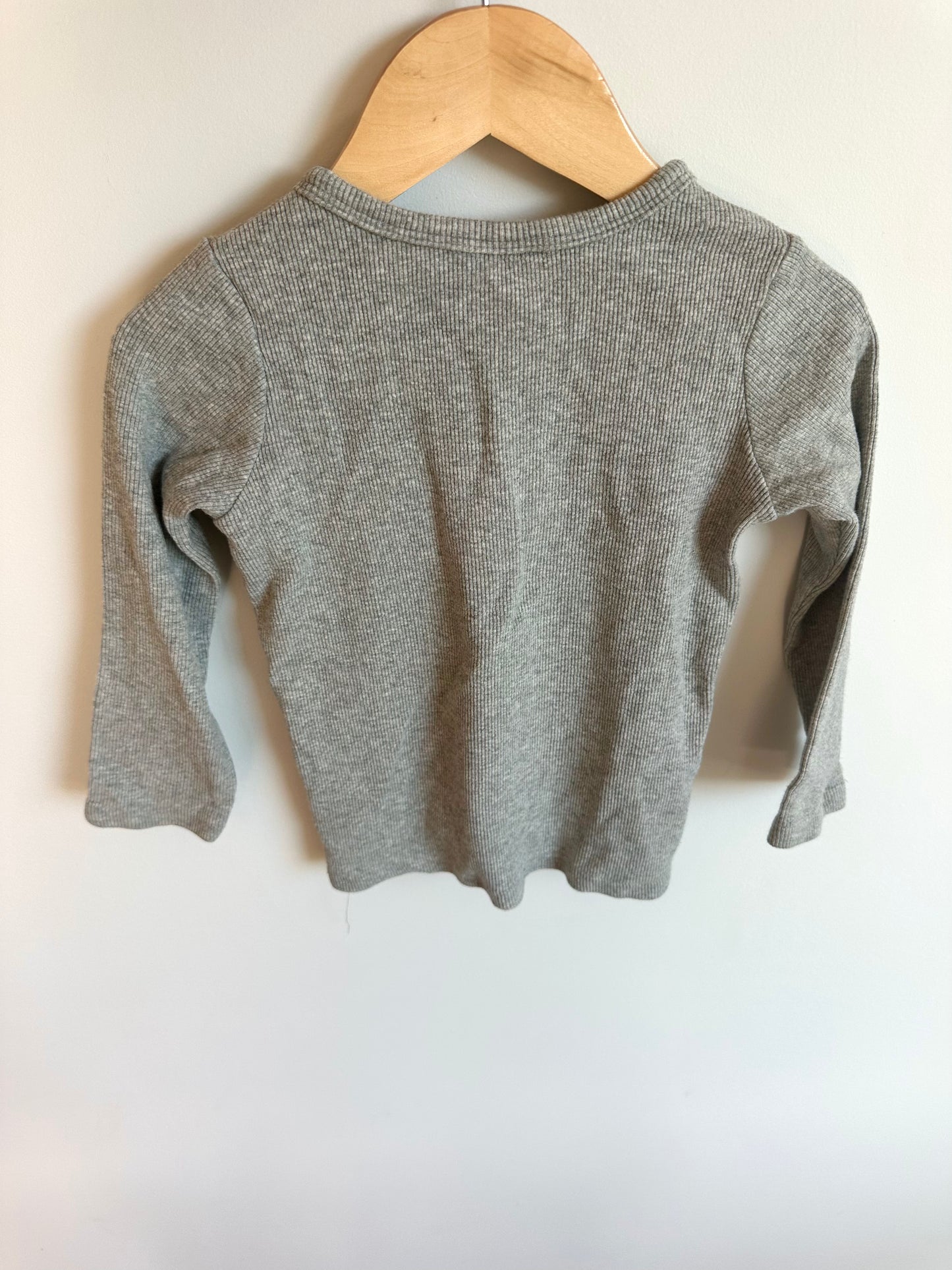 Mebie Baby Grey Rib Cardigan / 3T