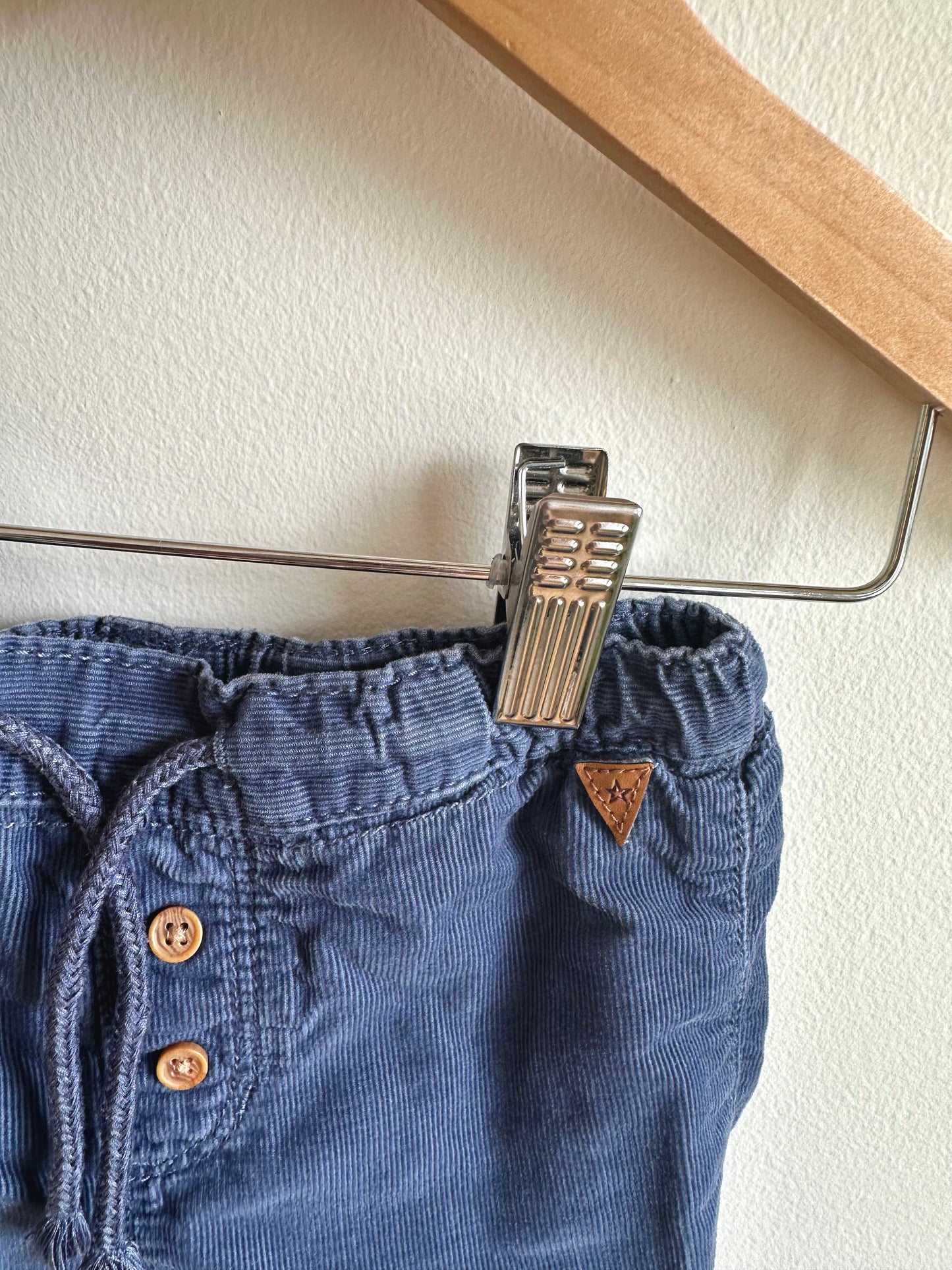 H&M Blue Lined Cord Pants / 9-12m