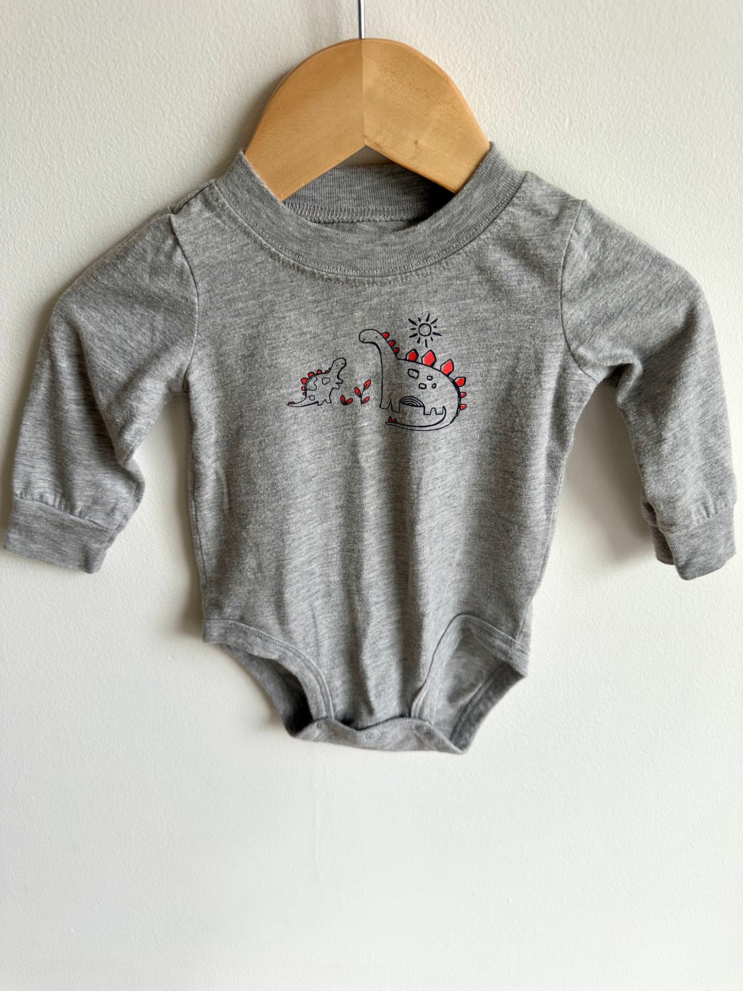 Grey Dino Bodysuit / 6m