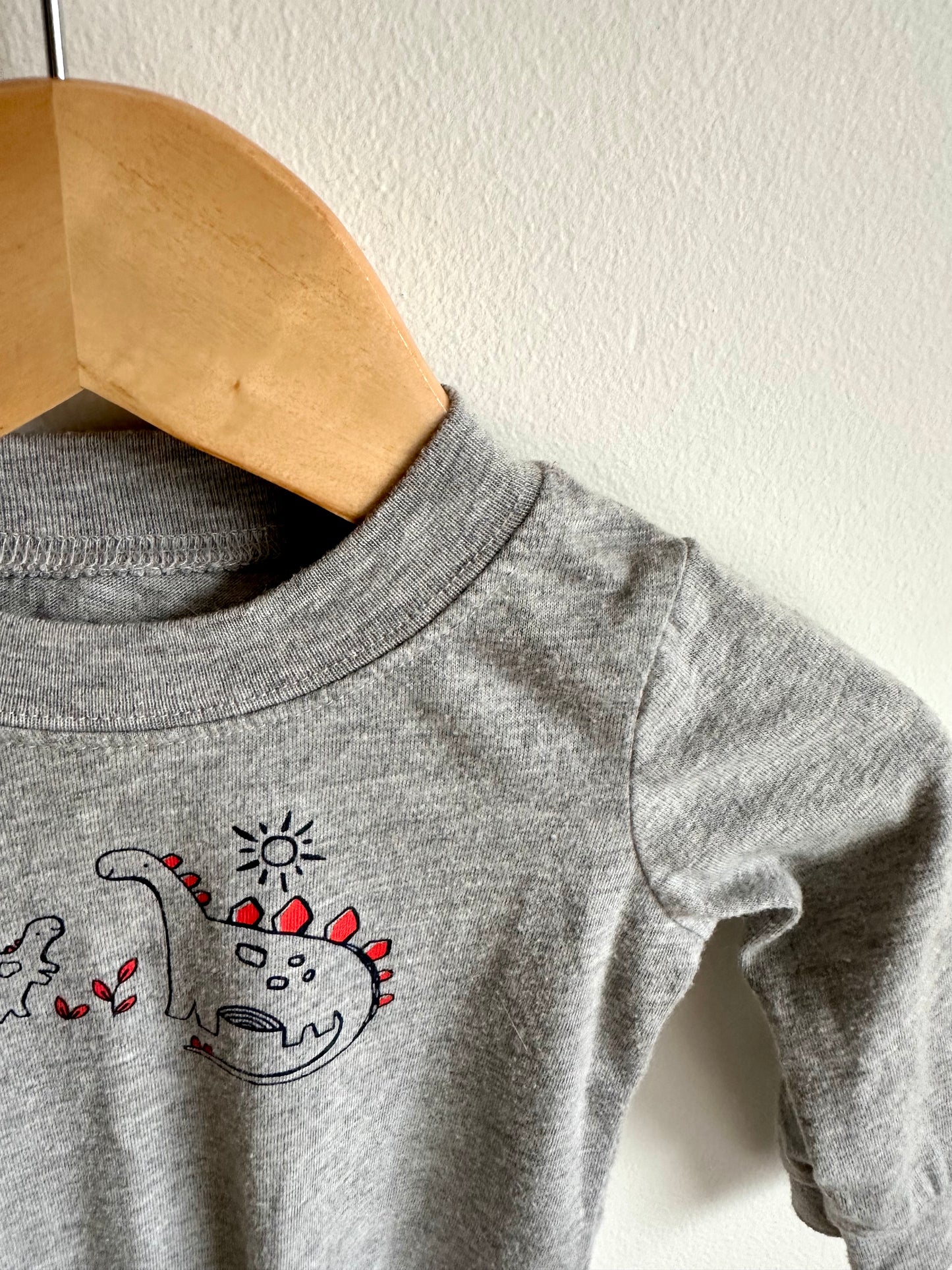 Grey Dino Bodysuit / 6m