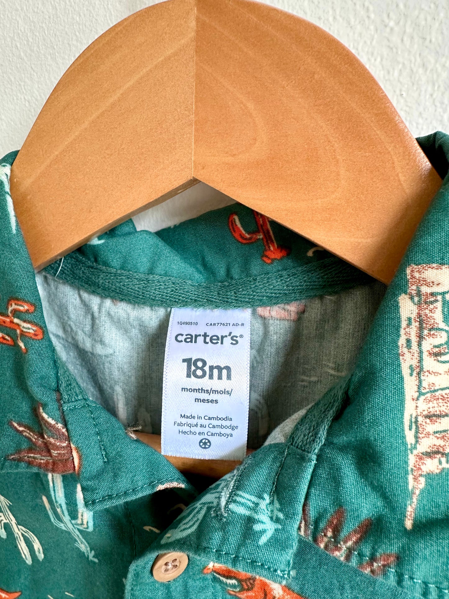 Green Dinosaur Romper / 18m