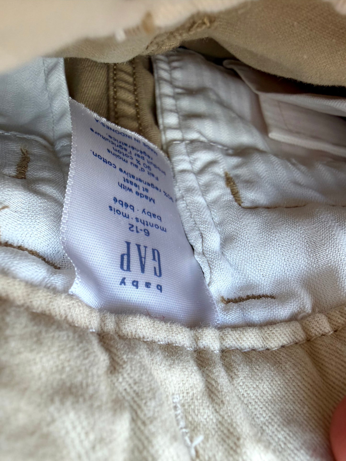 Gap Tan Pants with Adjustable Waist / 6-12m