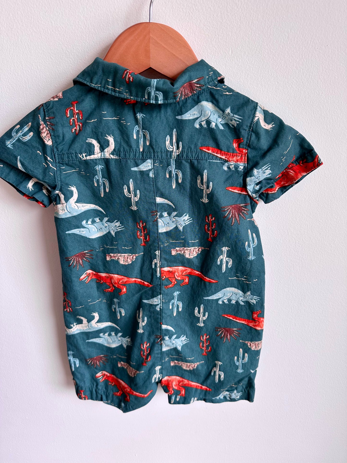 Green Dinosaur Romper / 18m