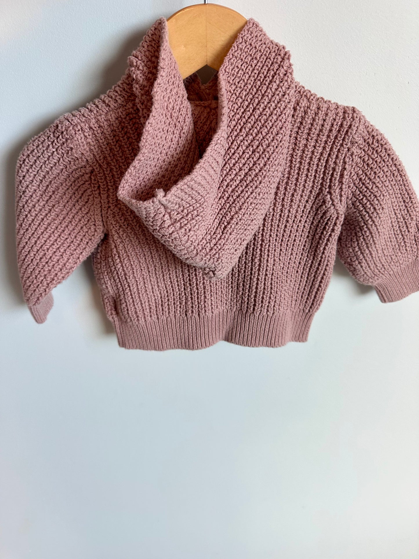 Blush Knit Hoodie / 6m