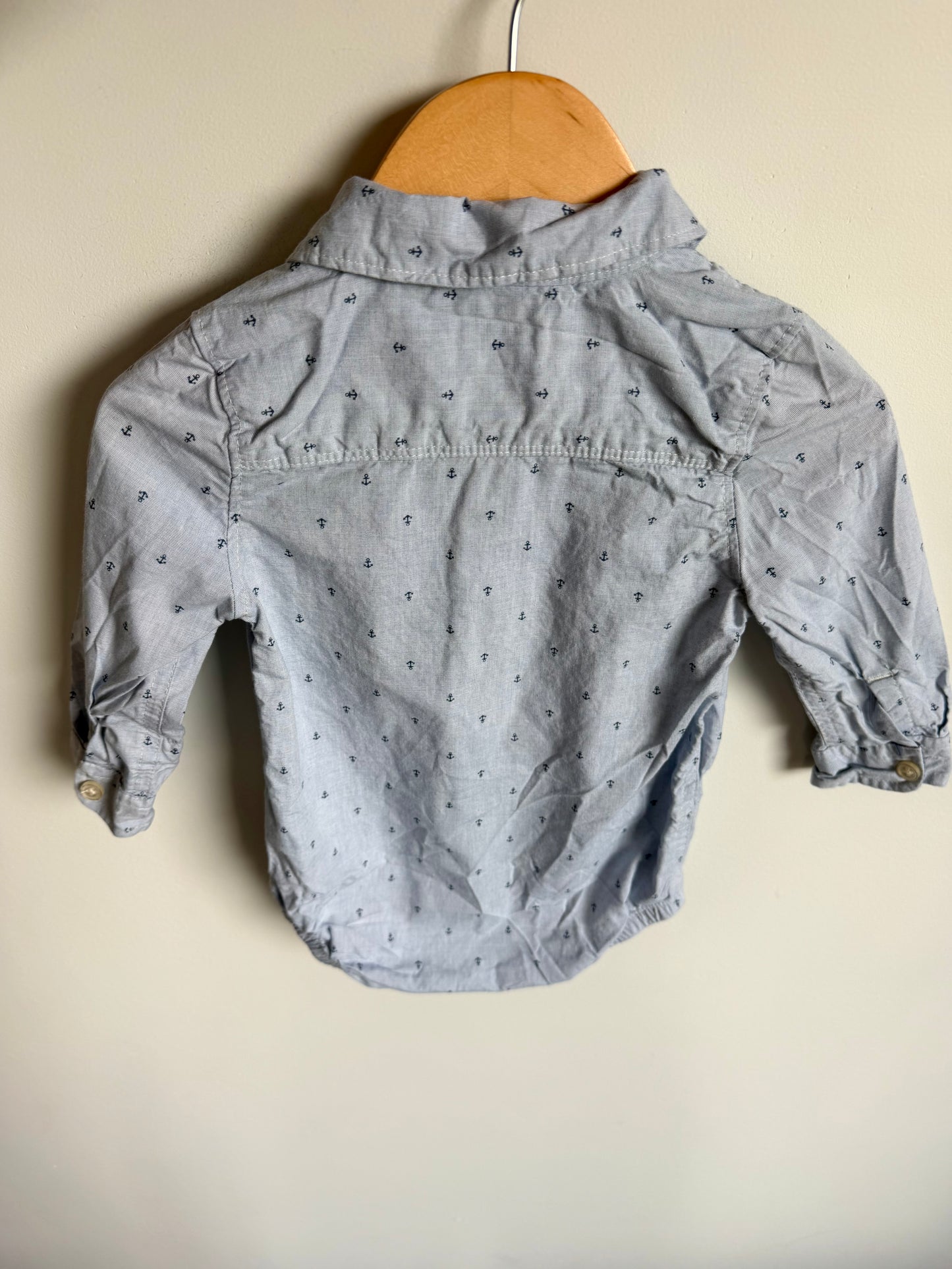 Blue Anchor Collared Bodysuit / 18m