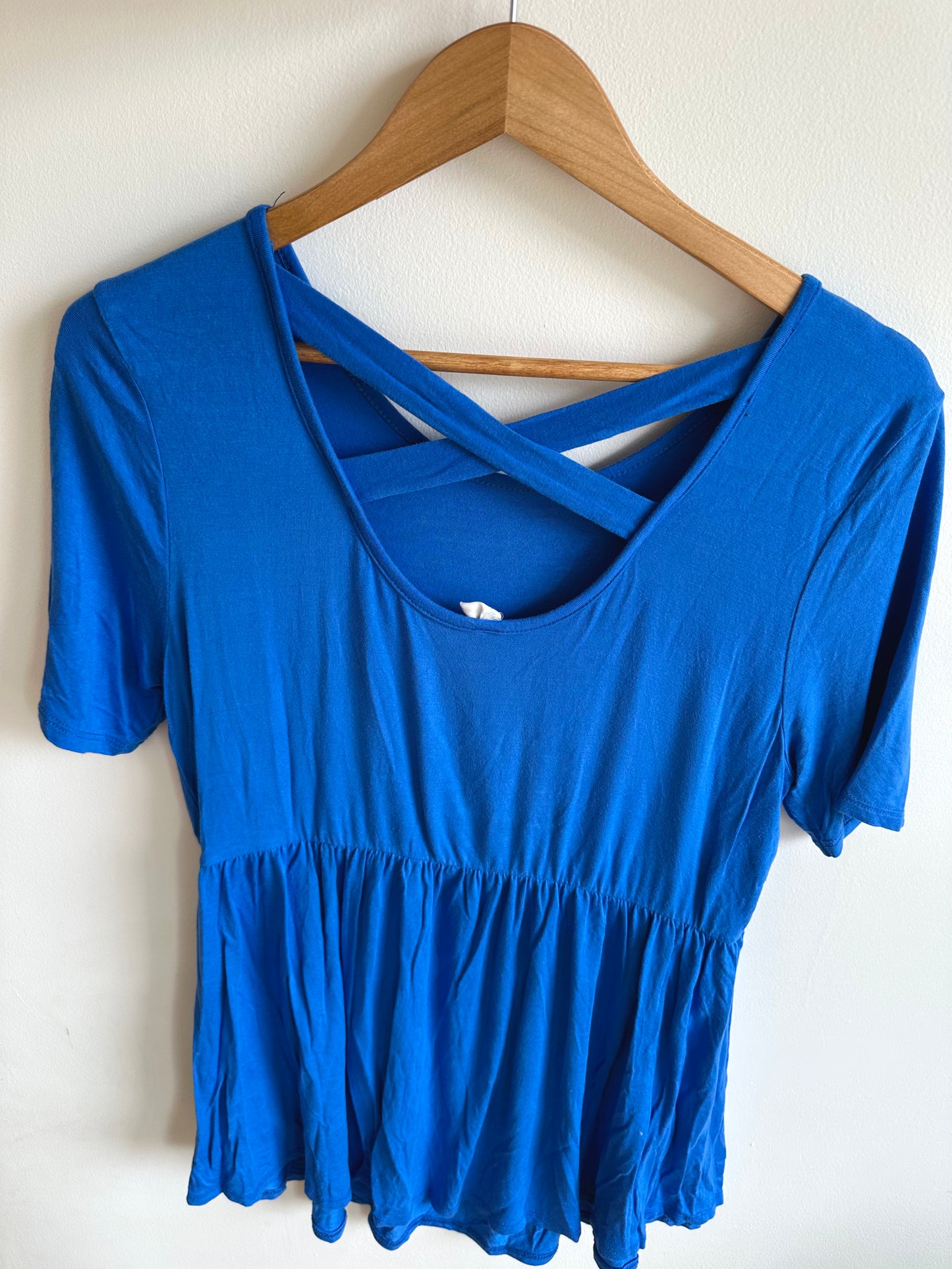 Cobalt Stretchy Maternity T-shirt / Large