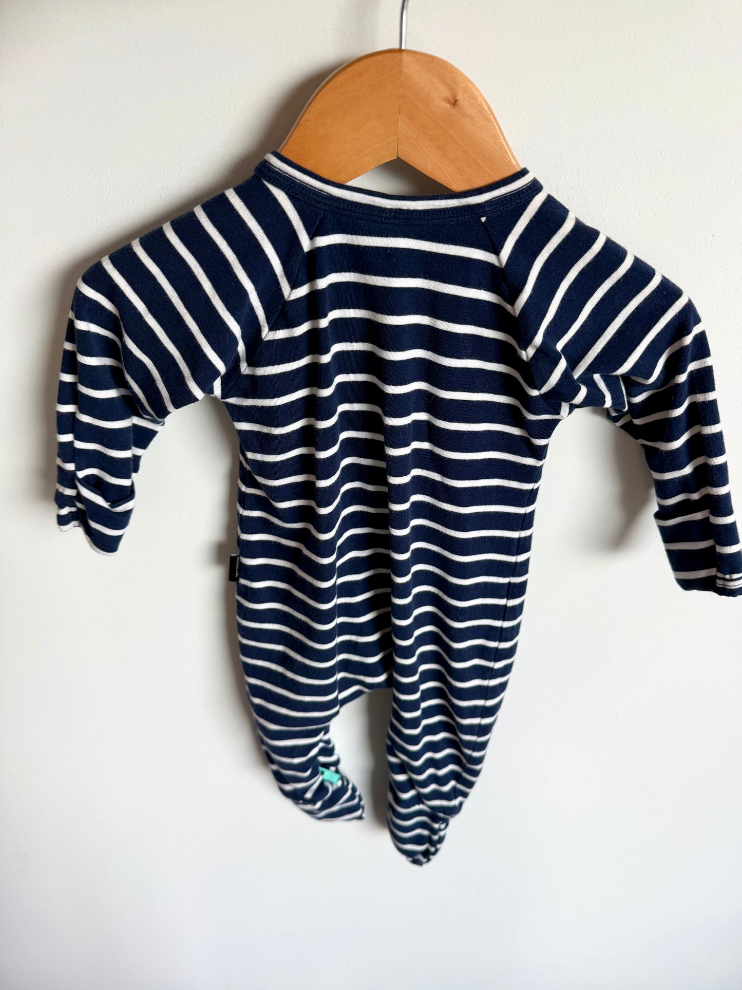 Bonds Blue Stripe Wondersuit / 3-6m (size 00)