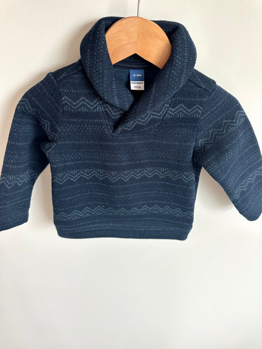 Blue Collared Sweater / 12-18m