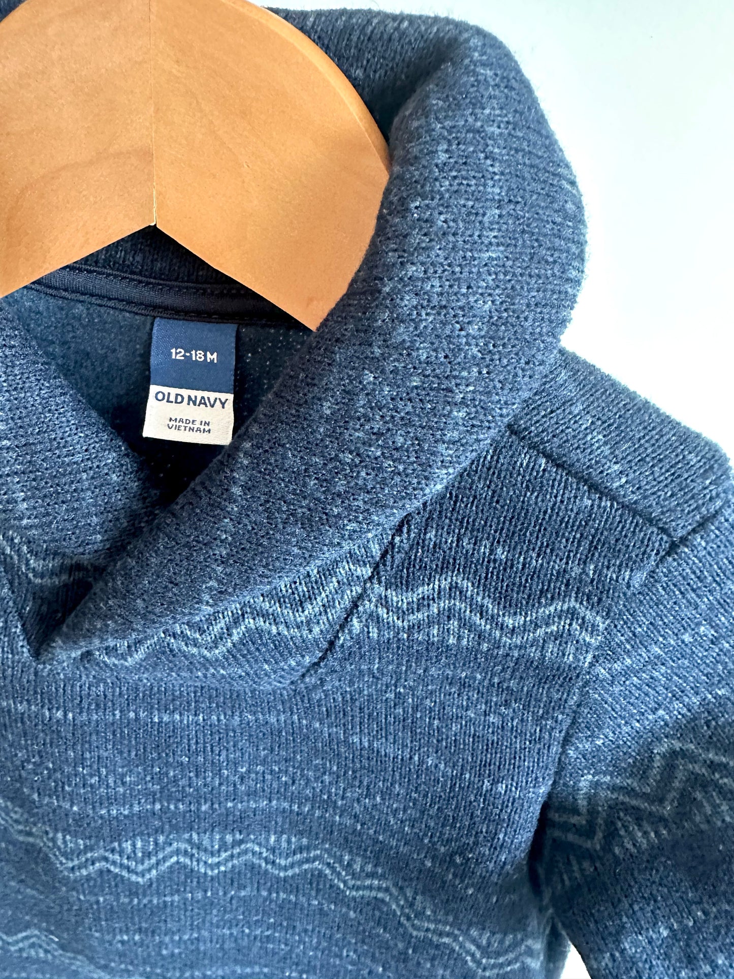 Blue Collared Sweater / 12-18m