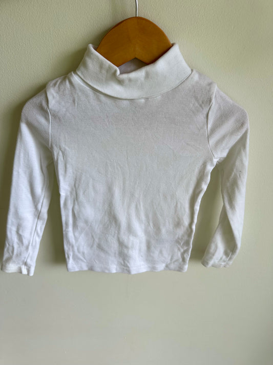 White Turtle Neck Top / 3T