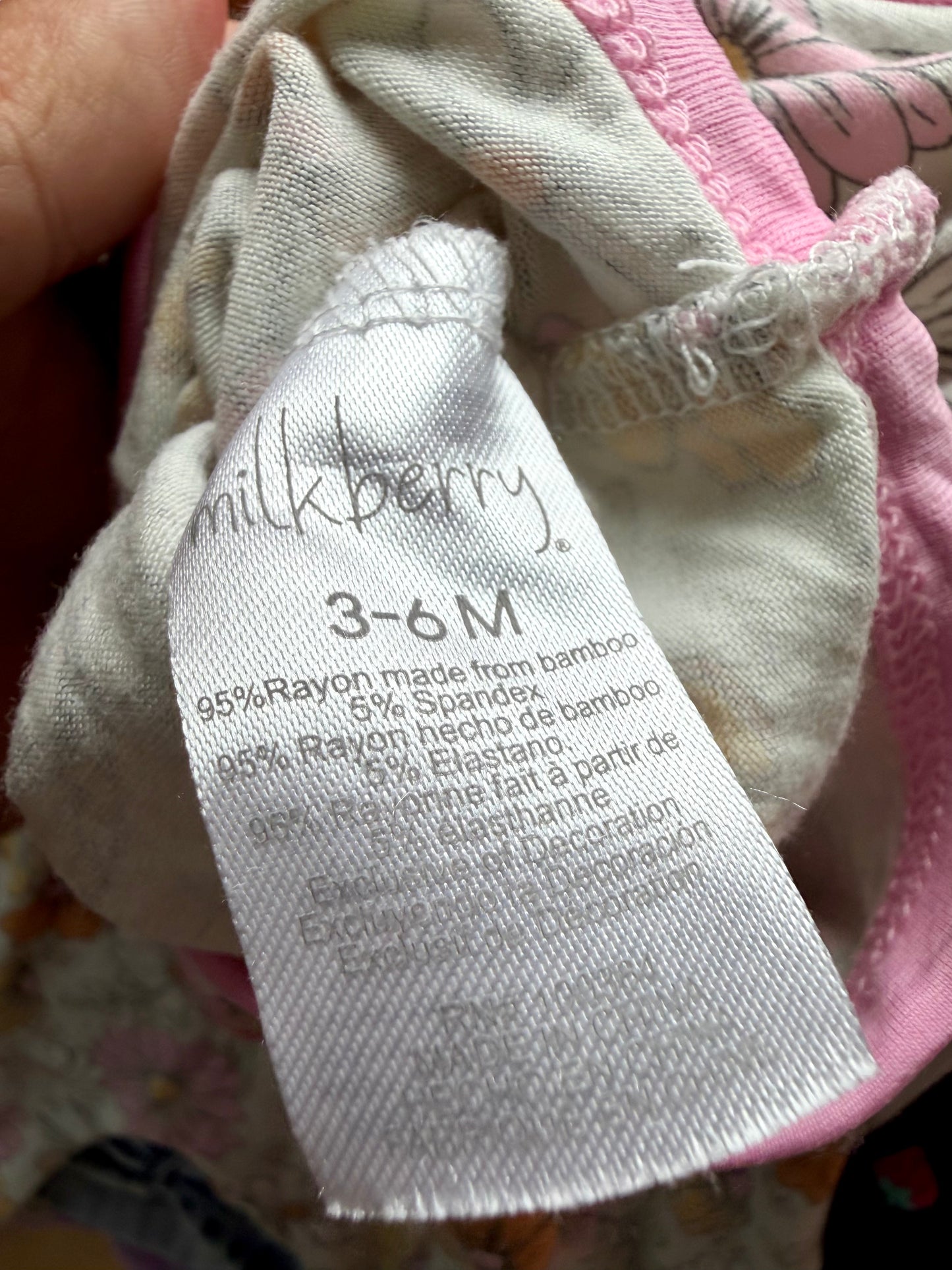 Milkberry Bamboo Bodysuit, Legging + Headband Set / 3-6m