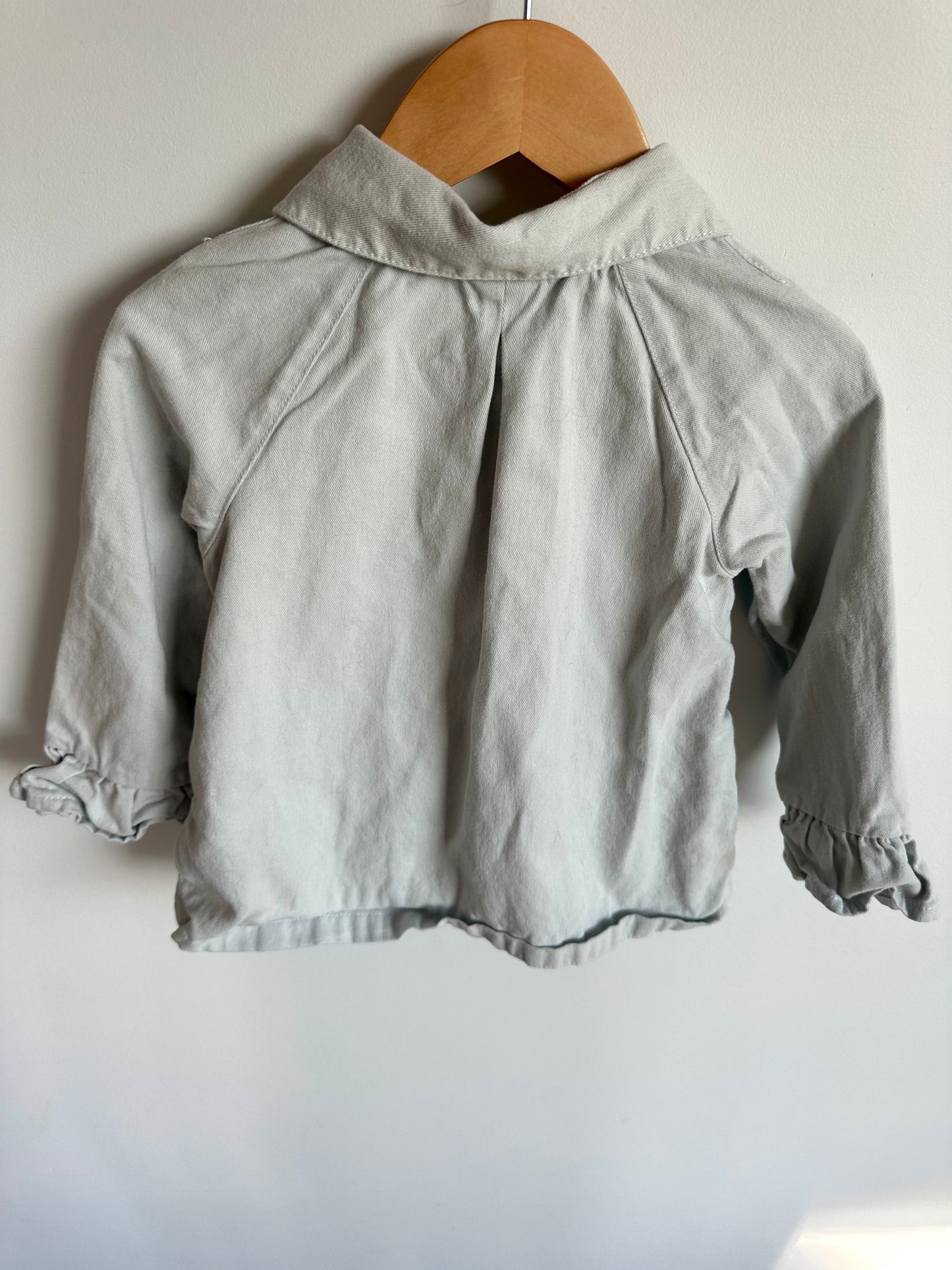 Dusty Blue Collared Long Sleeve / 4T