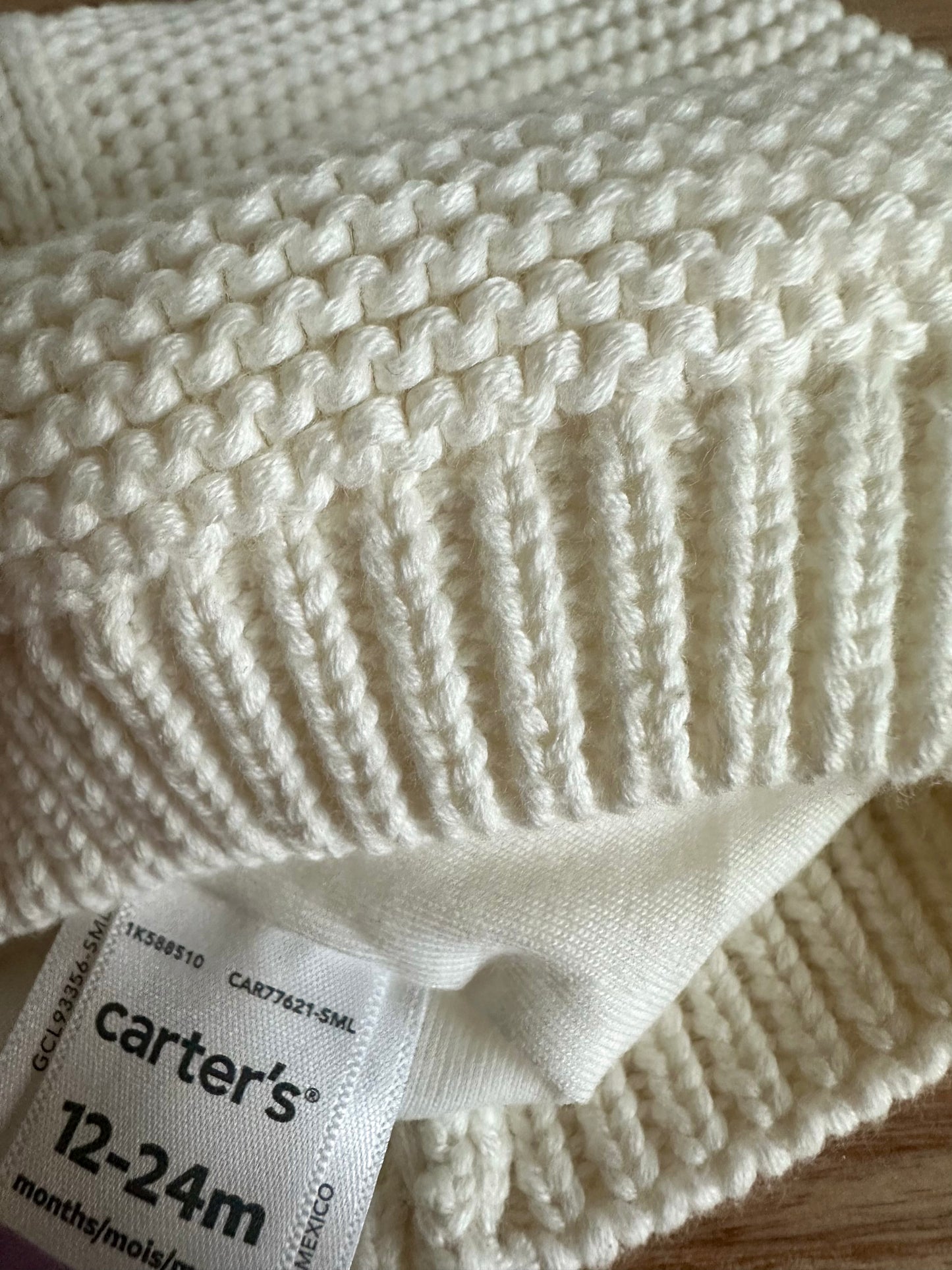 Sheep Cream Beanie / 12-24m