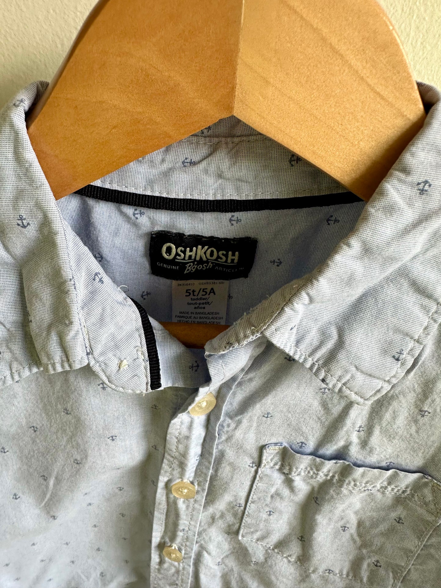 Anchor Button Up Top / 5 years