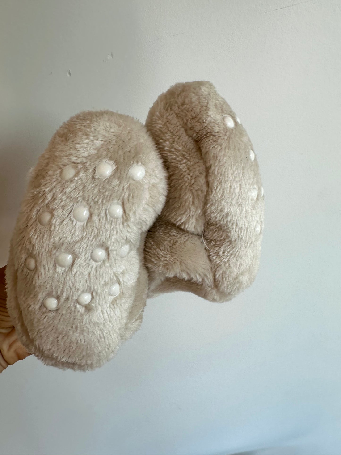 Oat Sherpa Slippers with Grips / 0-3m