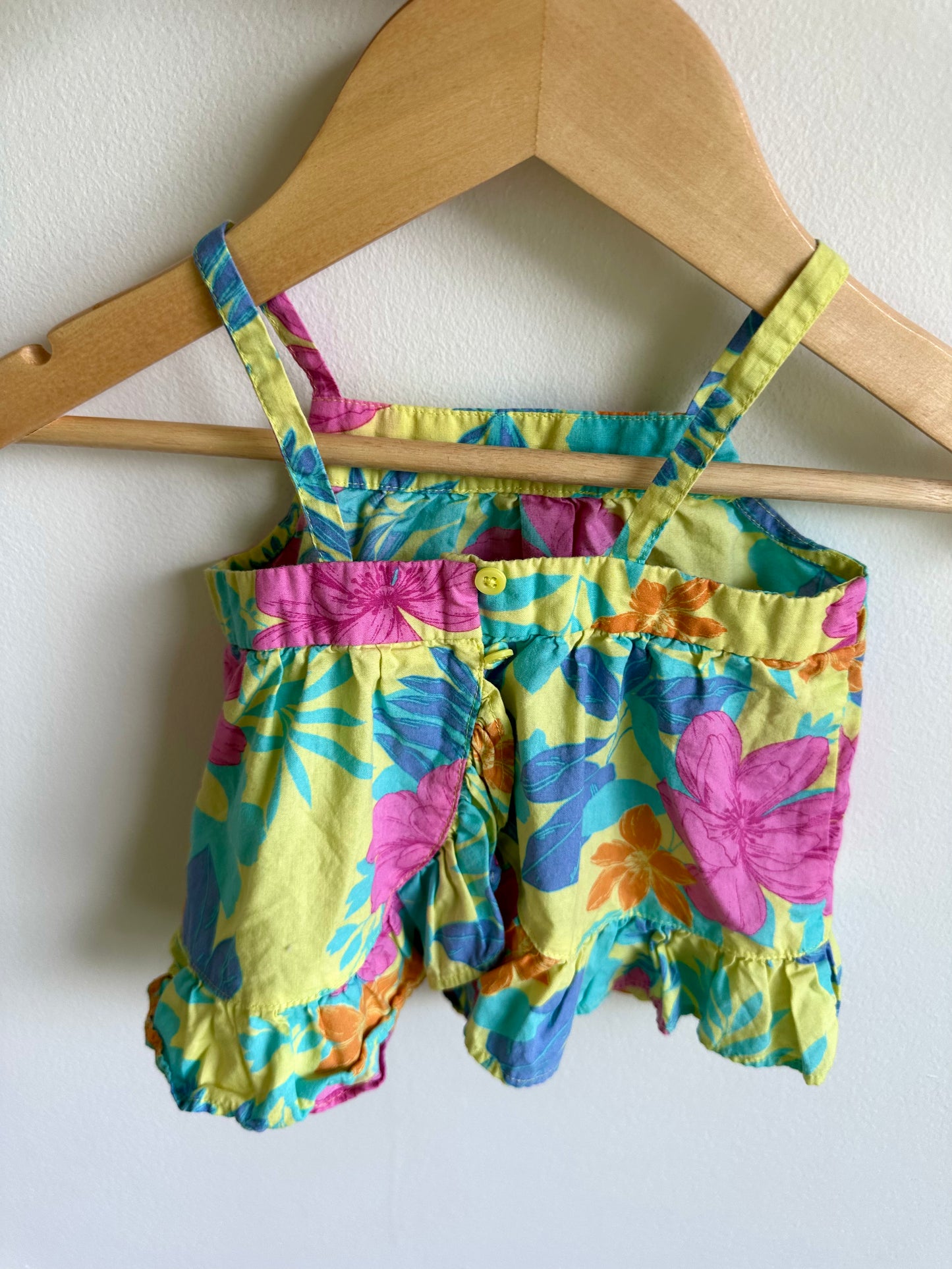 Tropical Ruffle Trim Tank / 6-12m