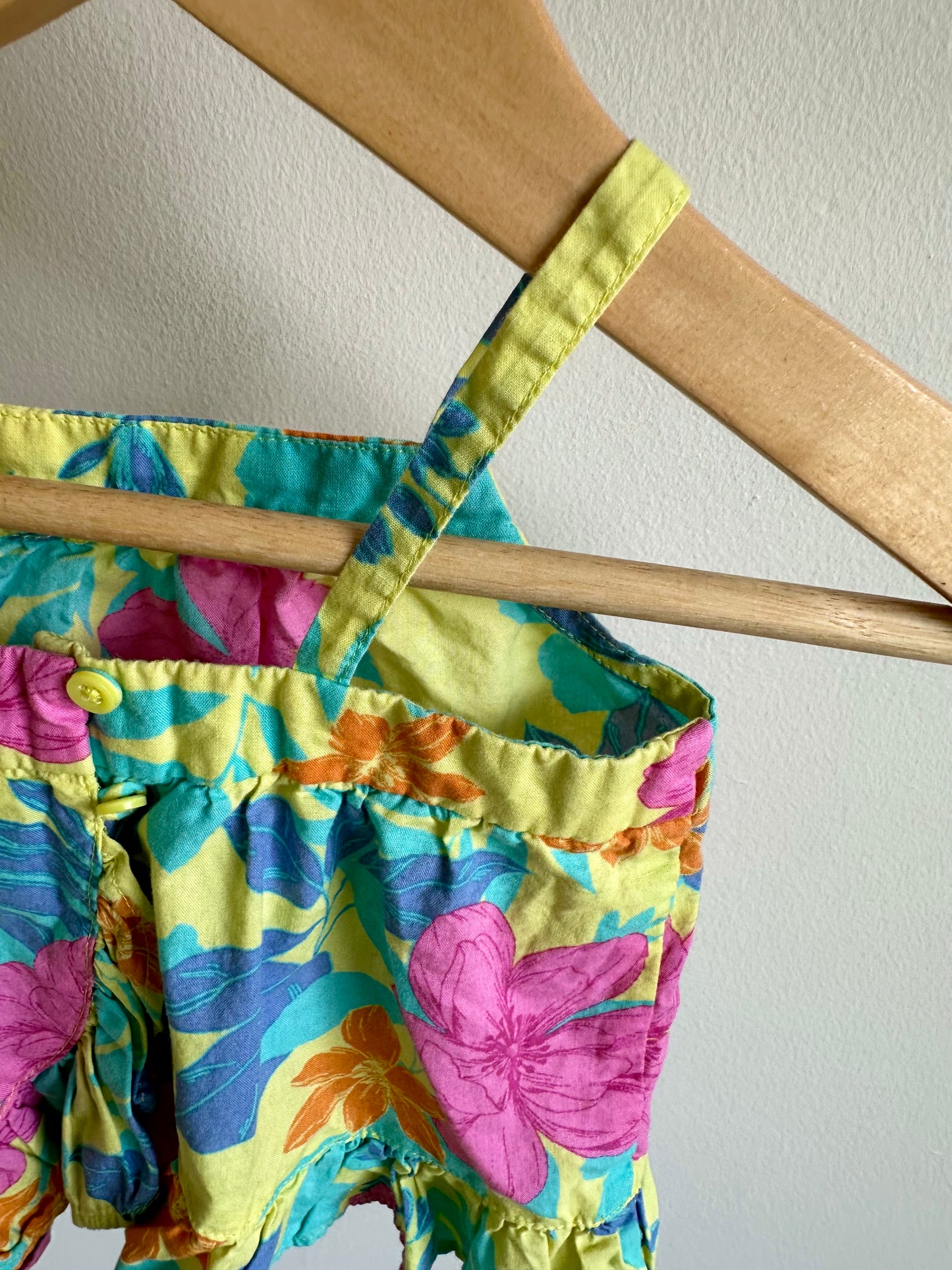 Tropical Ruffle Trim Tank / 6-12m