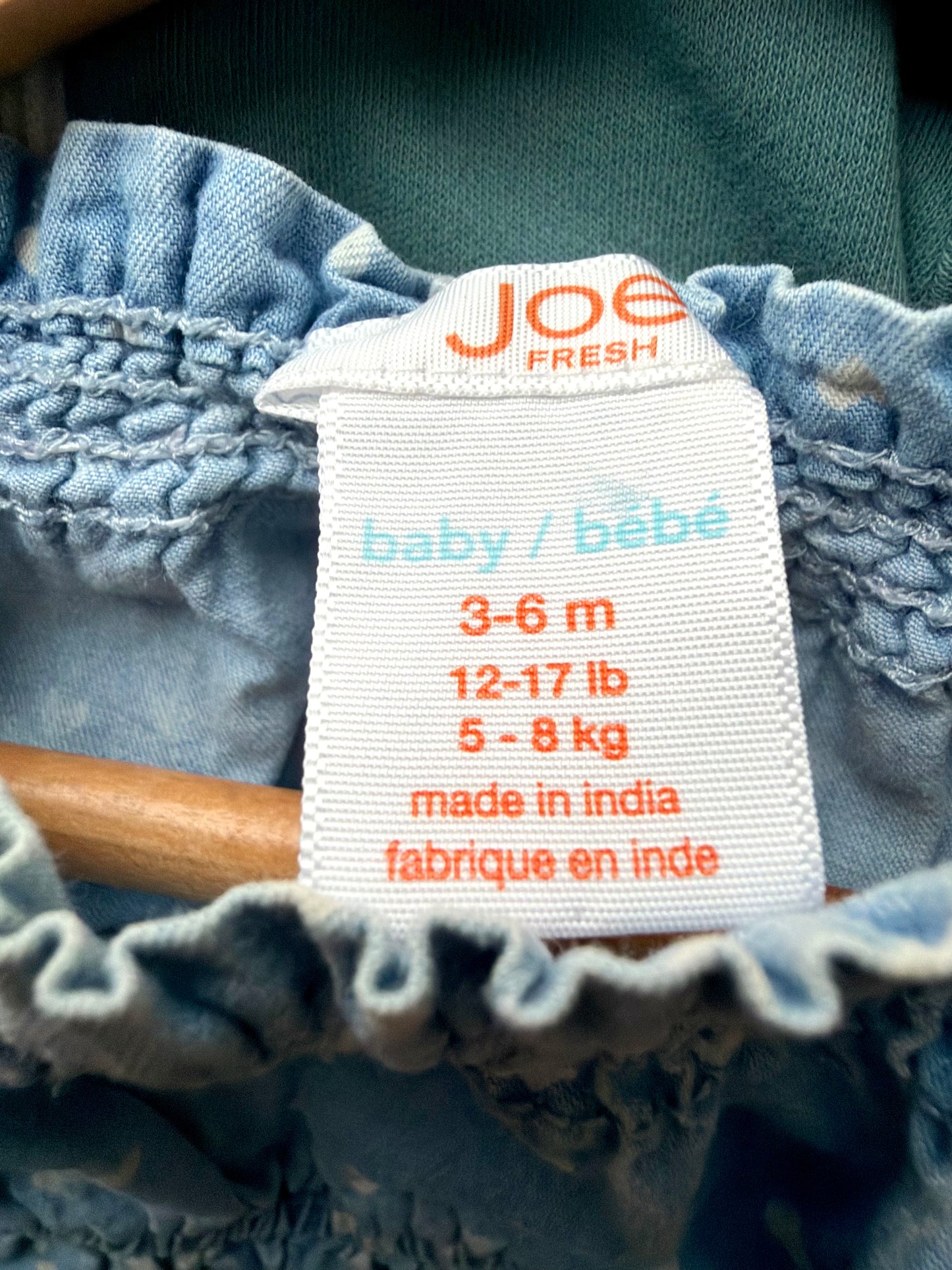 Heart Chambray Jumpsuit / 3-6m