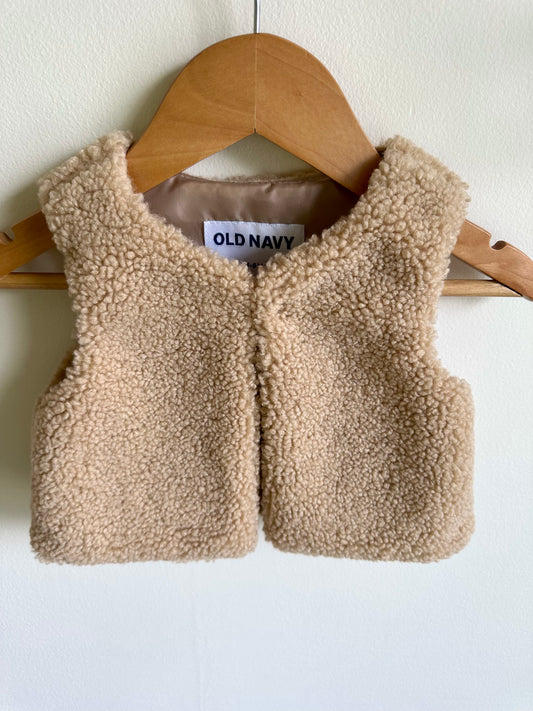 Tan Fleece Vest / 3-6m